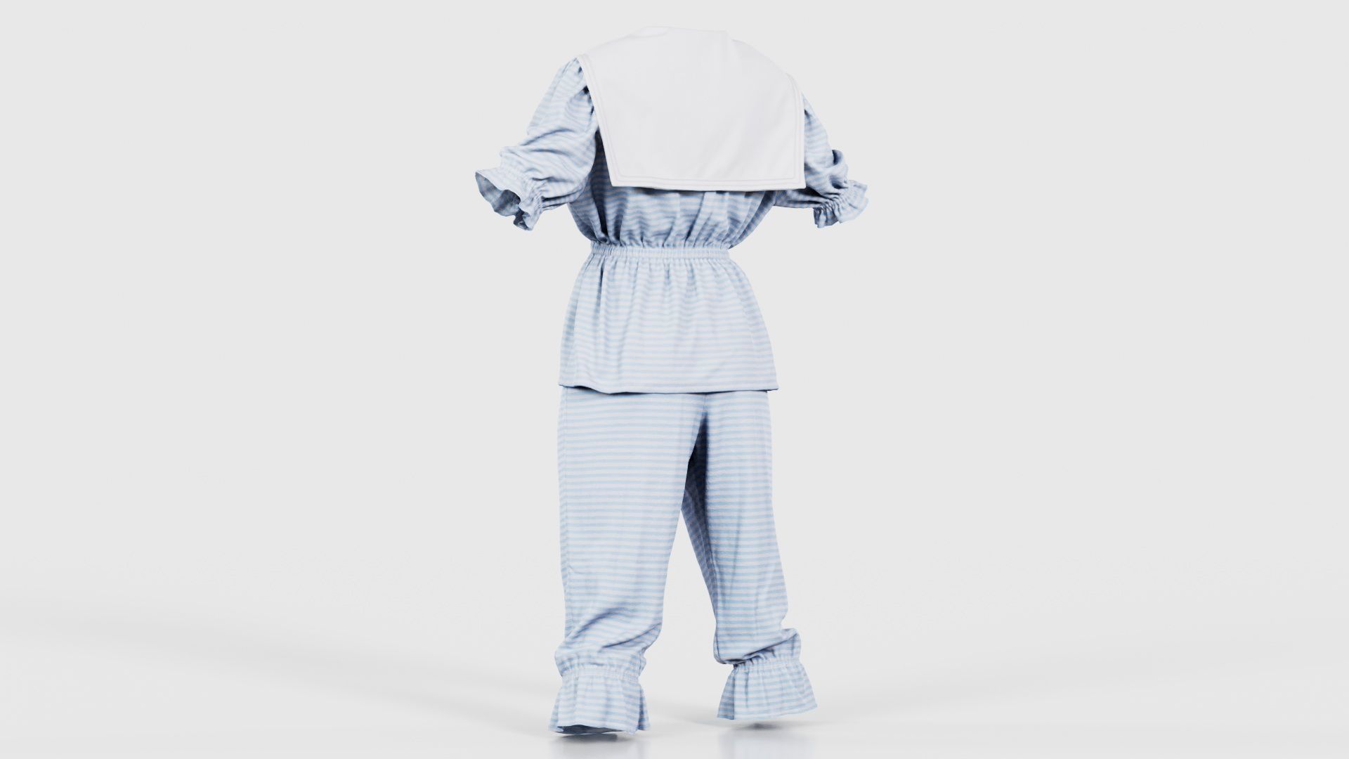 Stripey Swimsuit Low-poly 3D model_22