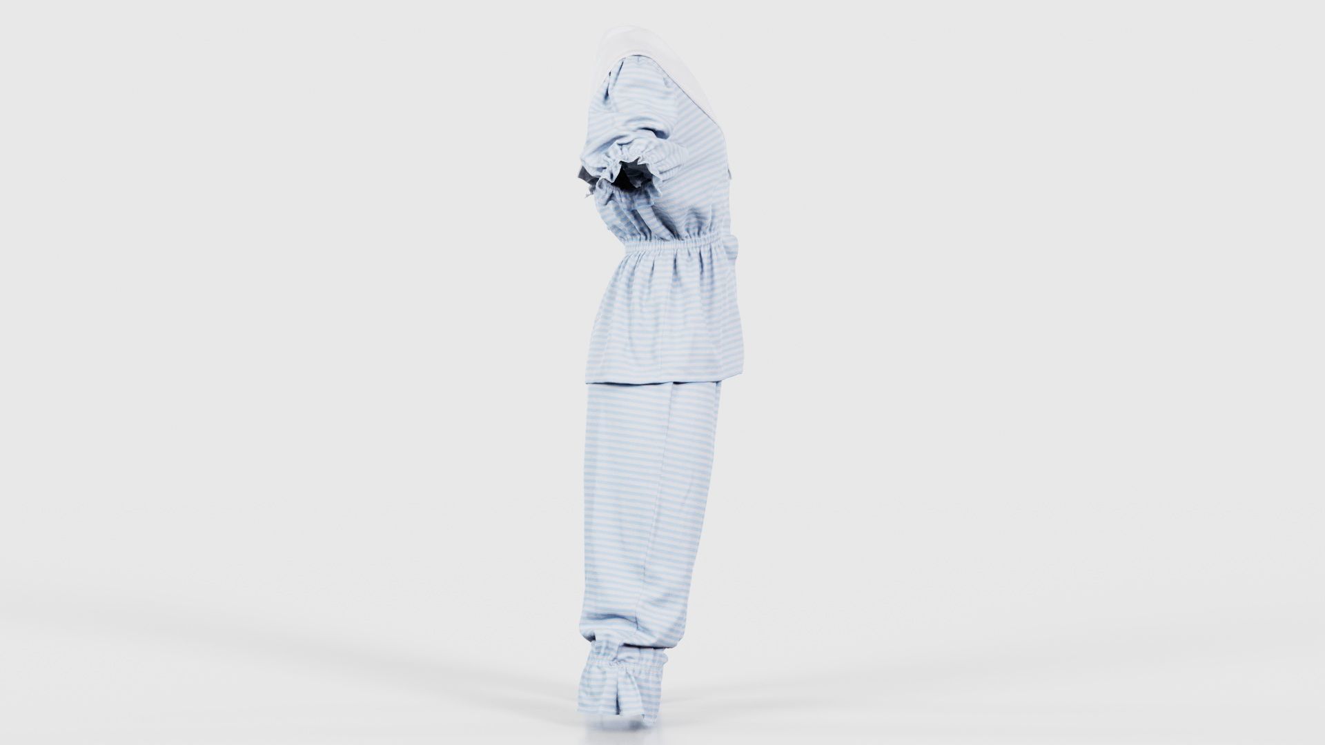 Stripey Swimsuit Low-poly 3D model_18