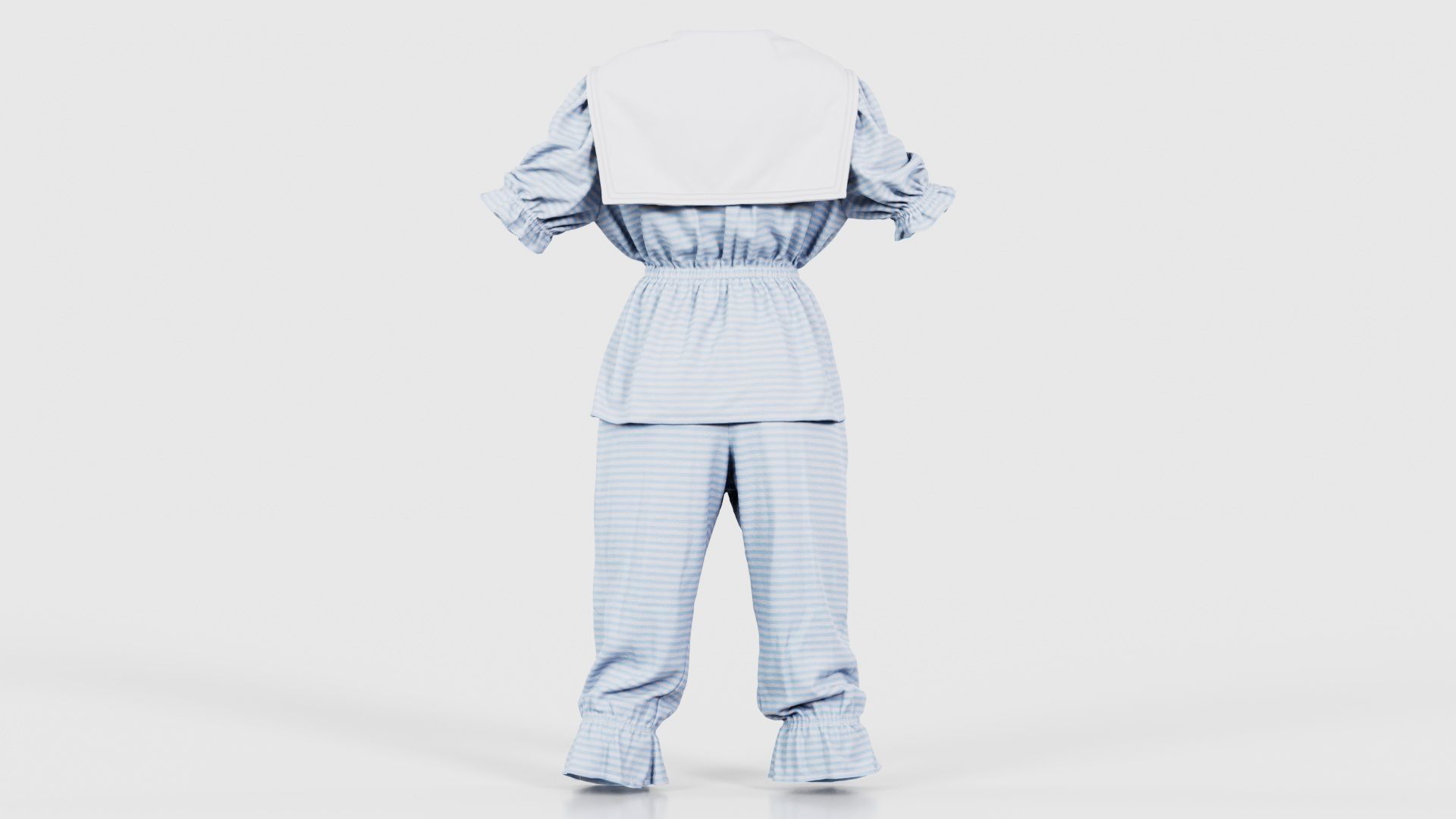 Stripey Swimsuit Low-poly 3D model_21