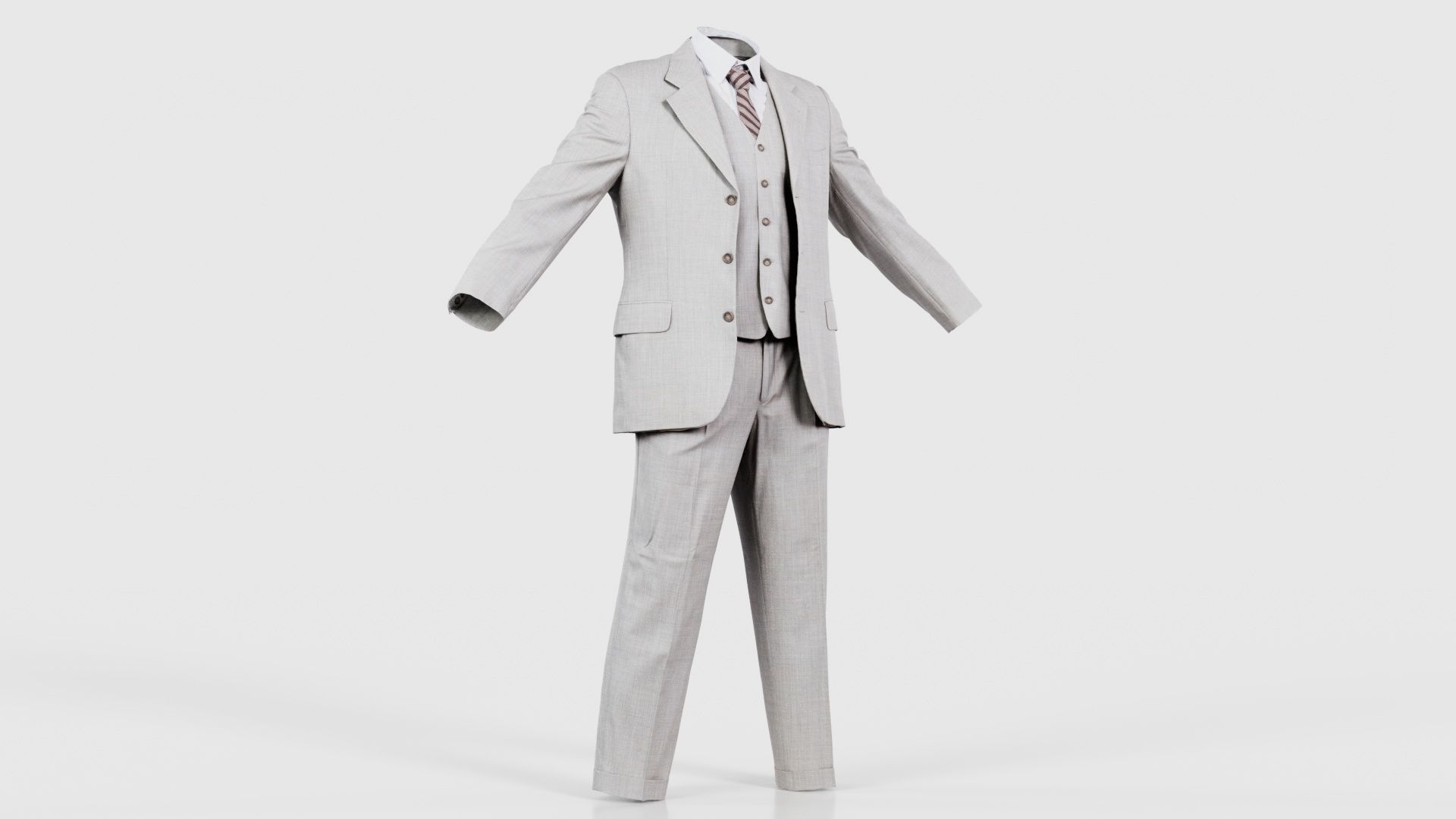 Suit B Open Low-poly 3D model_16