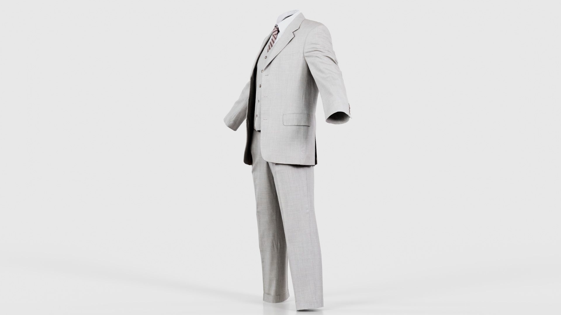 Suit B Open Low-poly 3D model_25