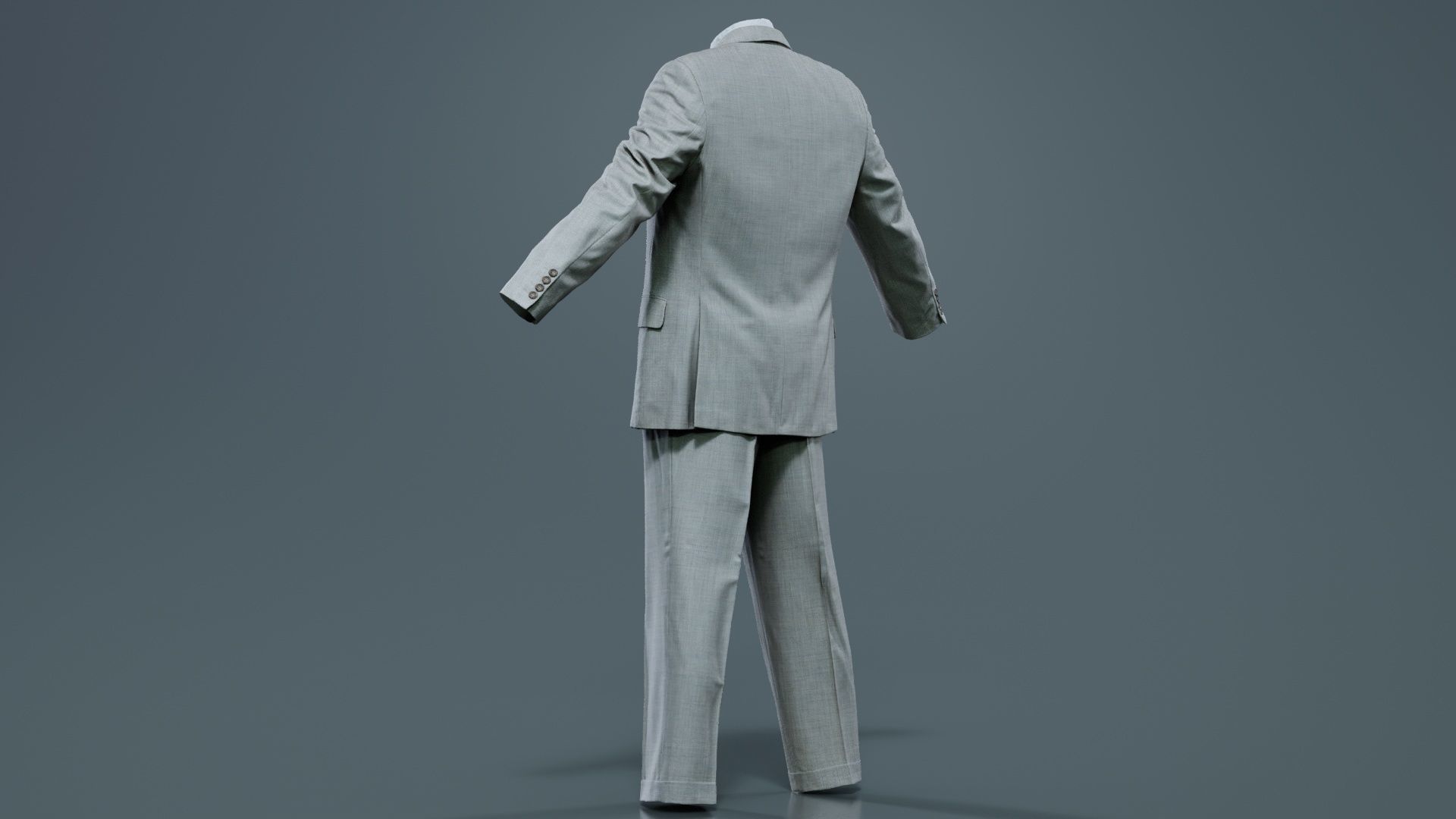Suit B Open Low-poly 3D model_7