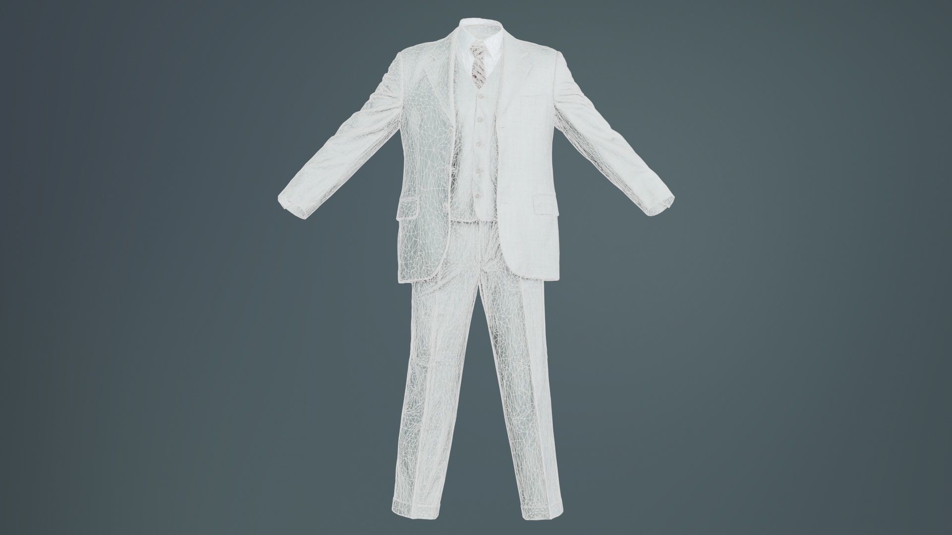 Suit B Open Low-poly 3D model_9