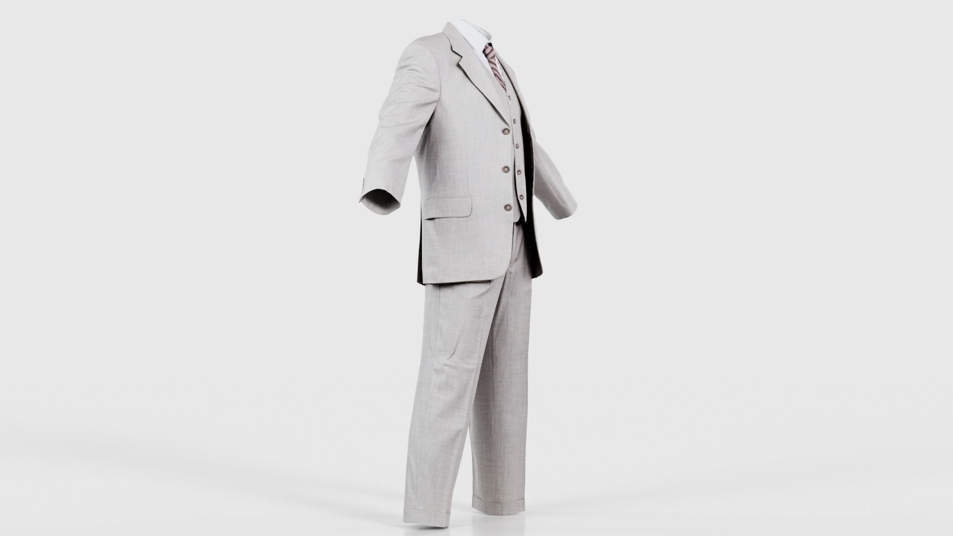 Suit B Open Low-poly 3D model_17