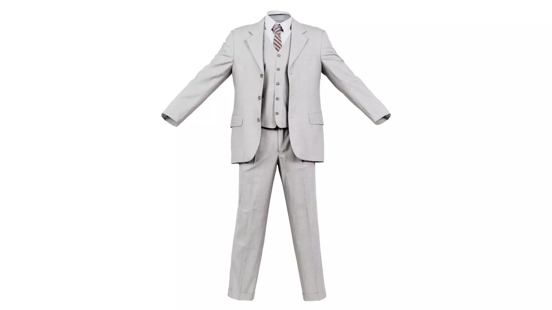 Suit B Open Low-poly 3D model_0