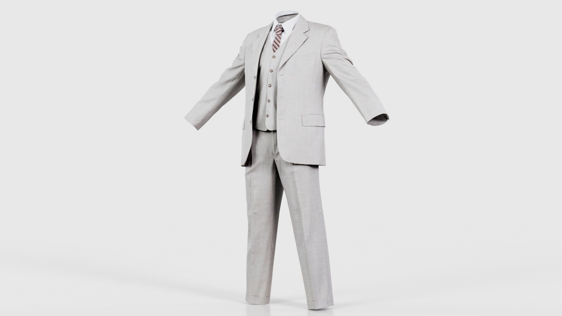 Suit B Open Low-poly 3D model_26