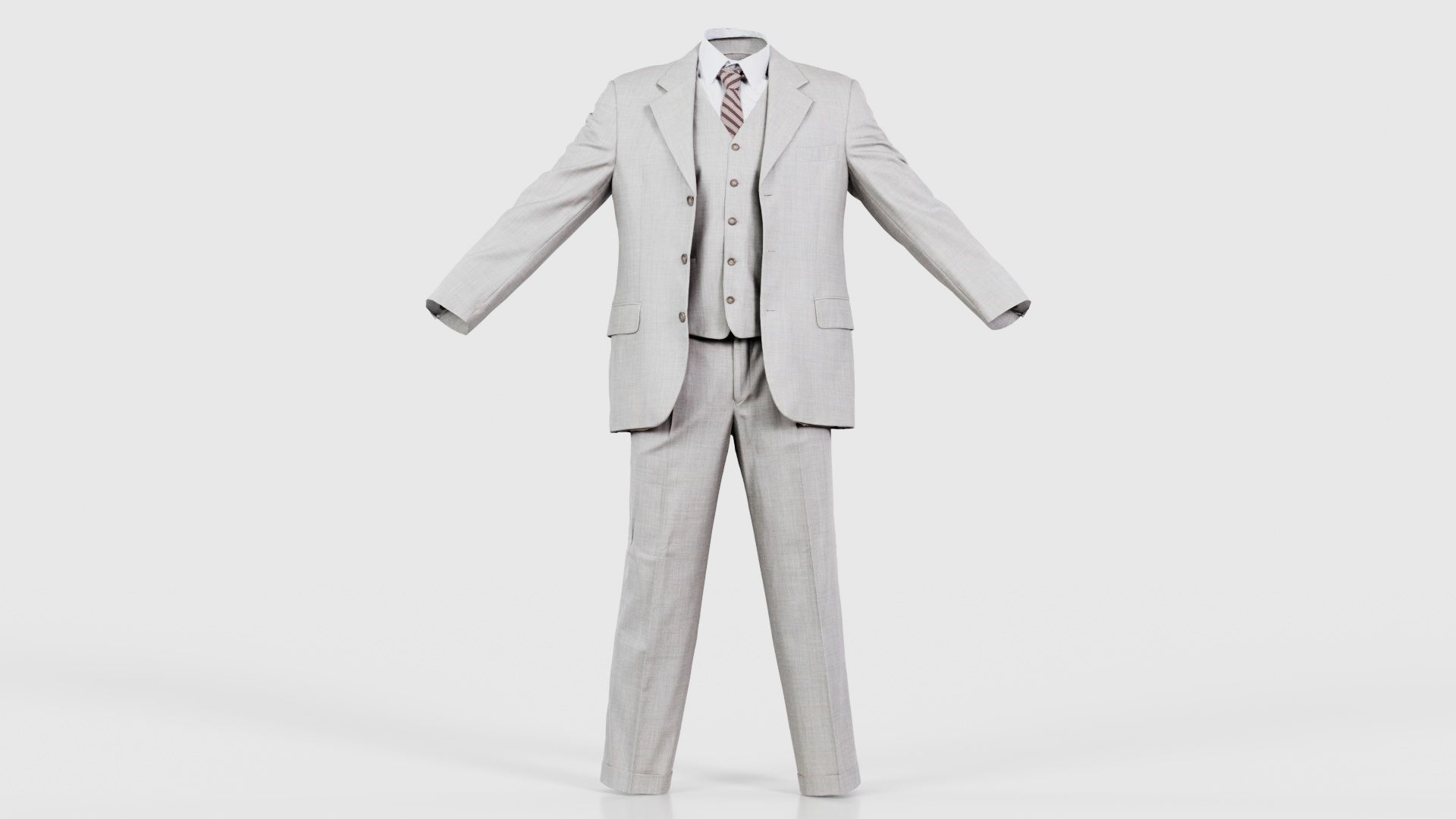 Suit B Open Low-poly 3D model_15