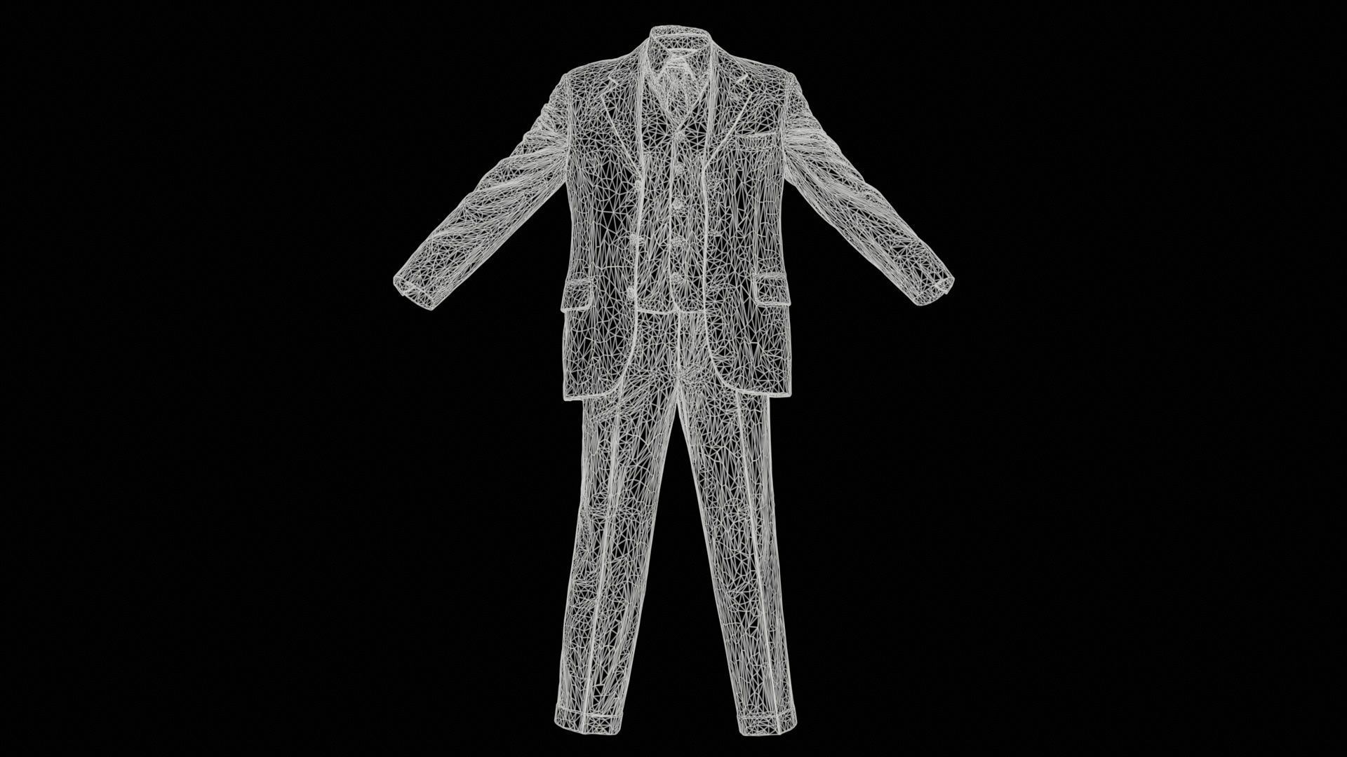 Suit B Open Low-poly 3D model_11