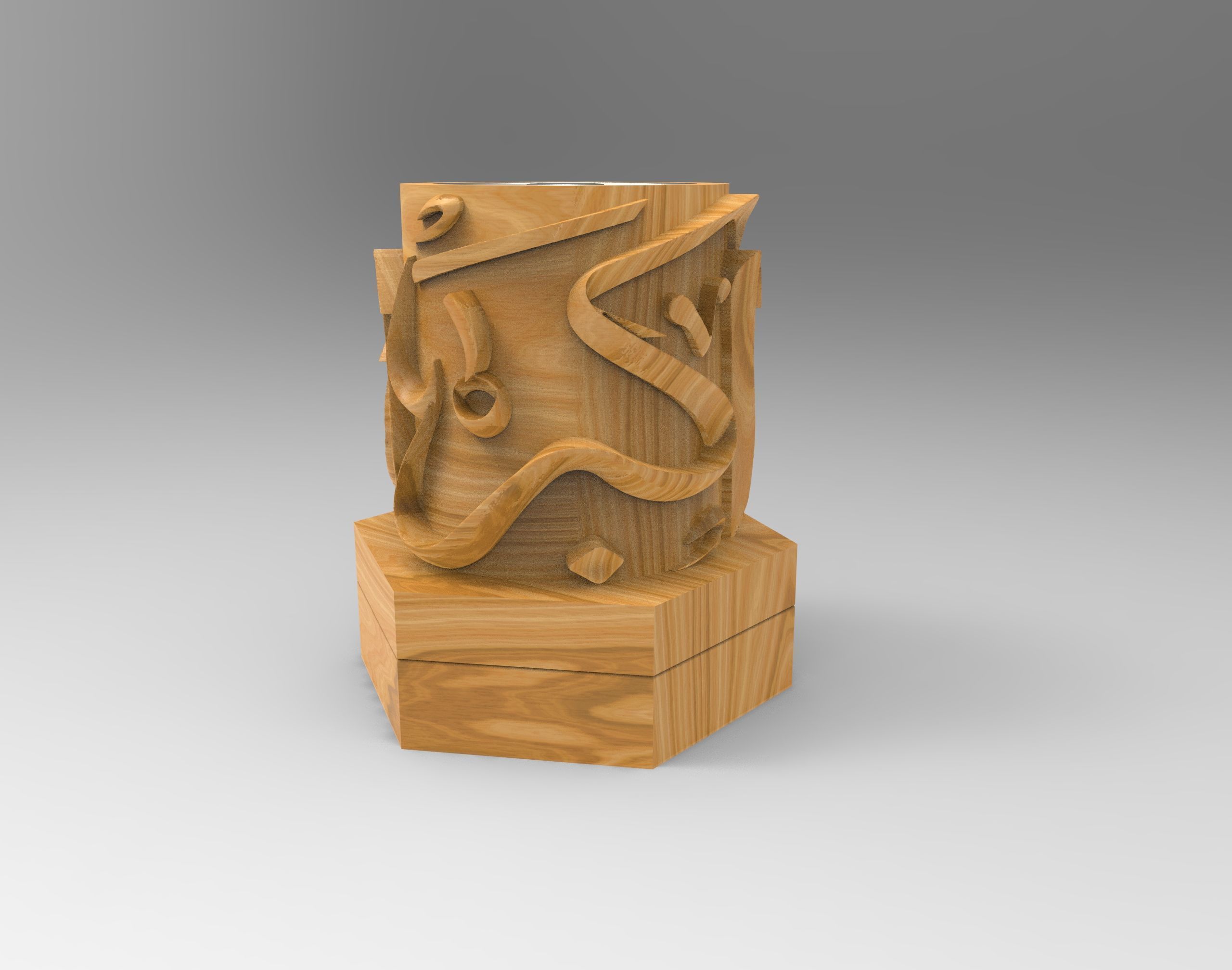 Hexagon mabkhara 3D model_3