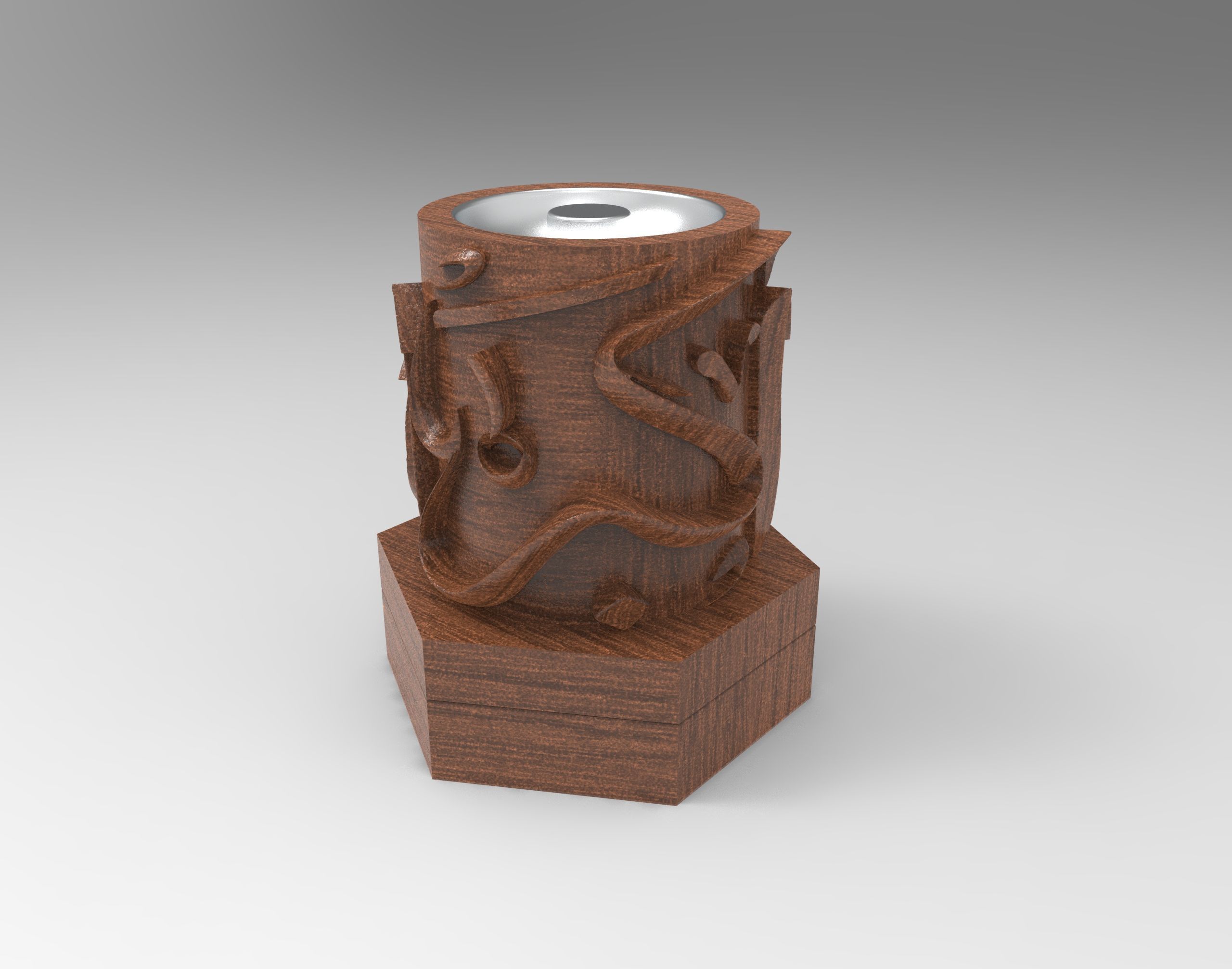 Hexagon mabkhara 3D model_5