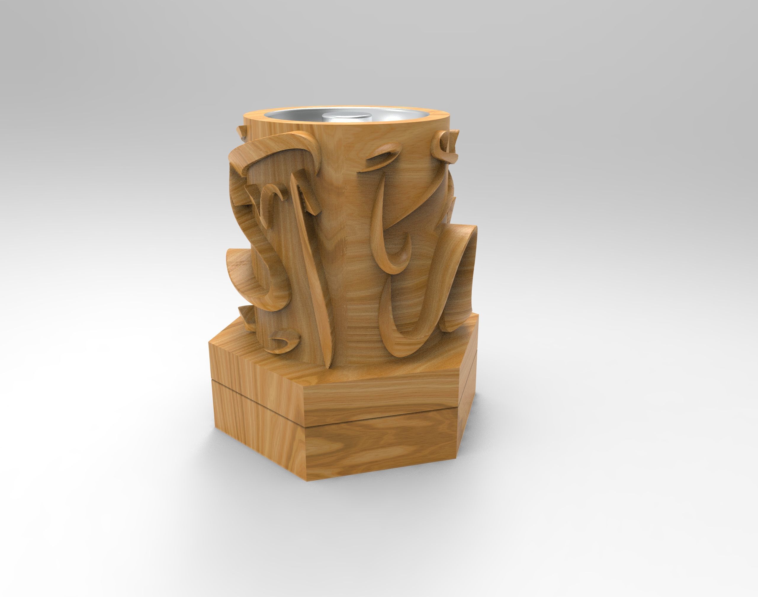 Hexagon mabkhara 3D model_2