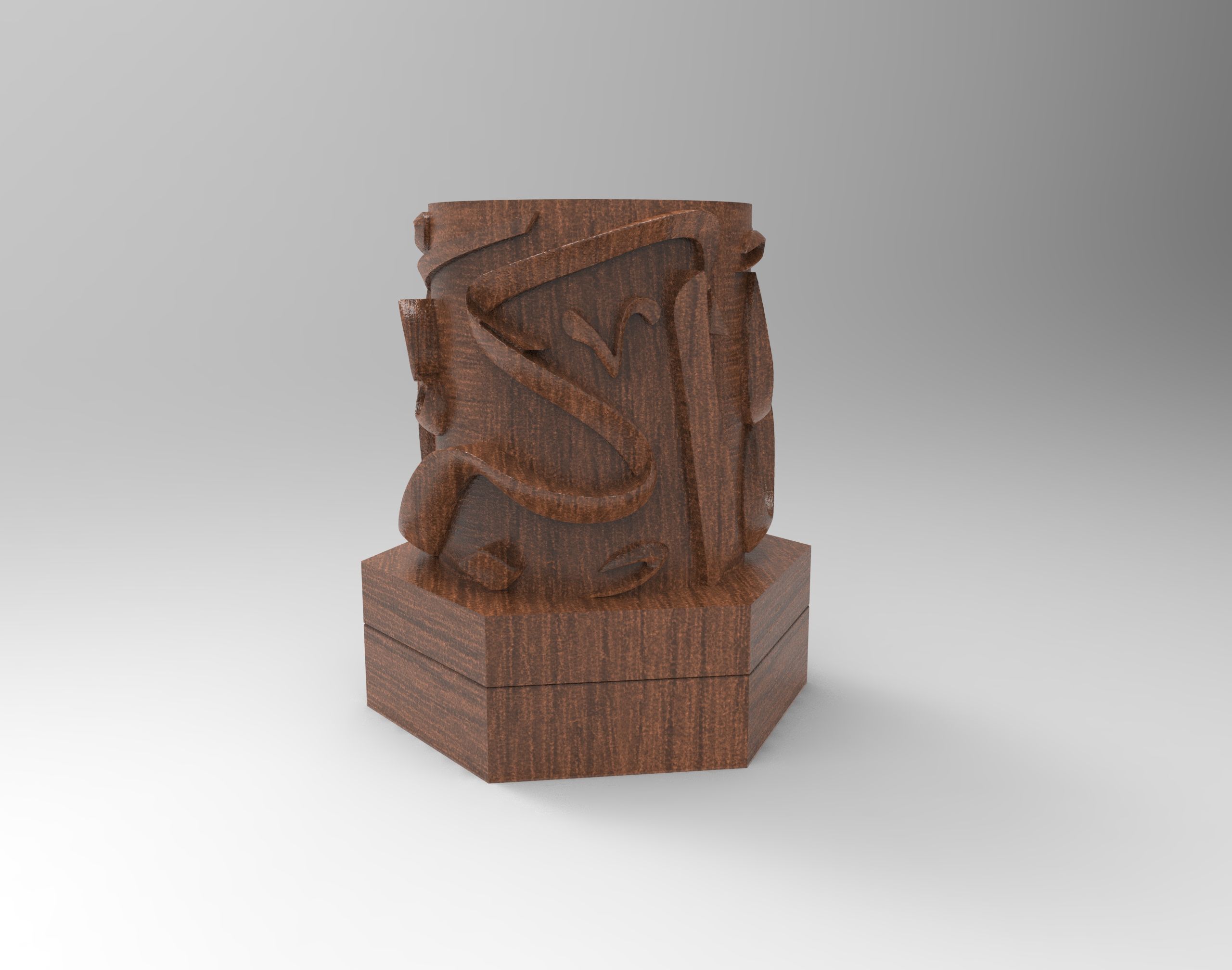 Hexagon mabkhara 3D model_6