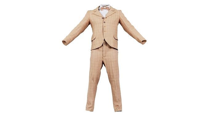 Suit H Closed Low-poly 3D model