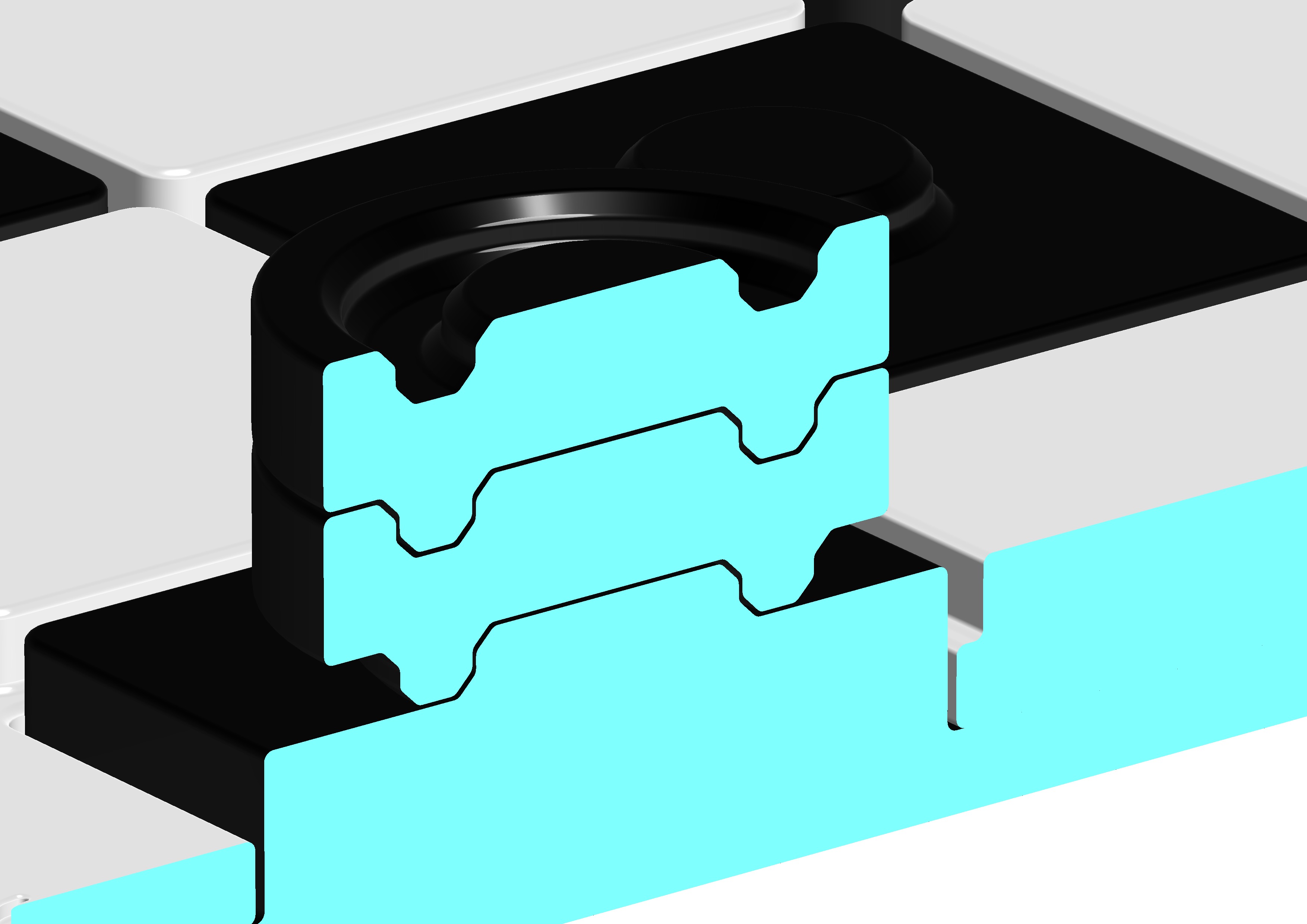 Printable Checkers Board Game Set 3D print model_8