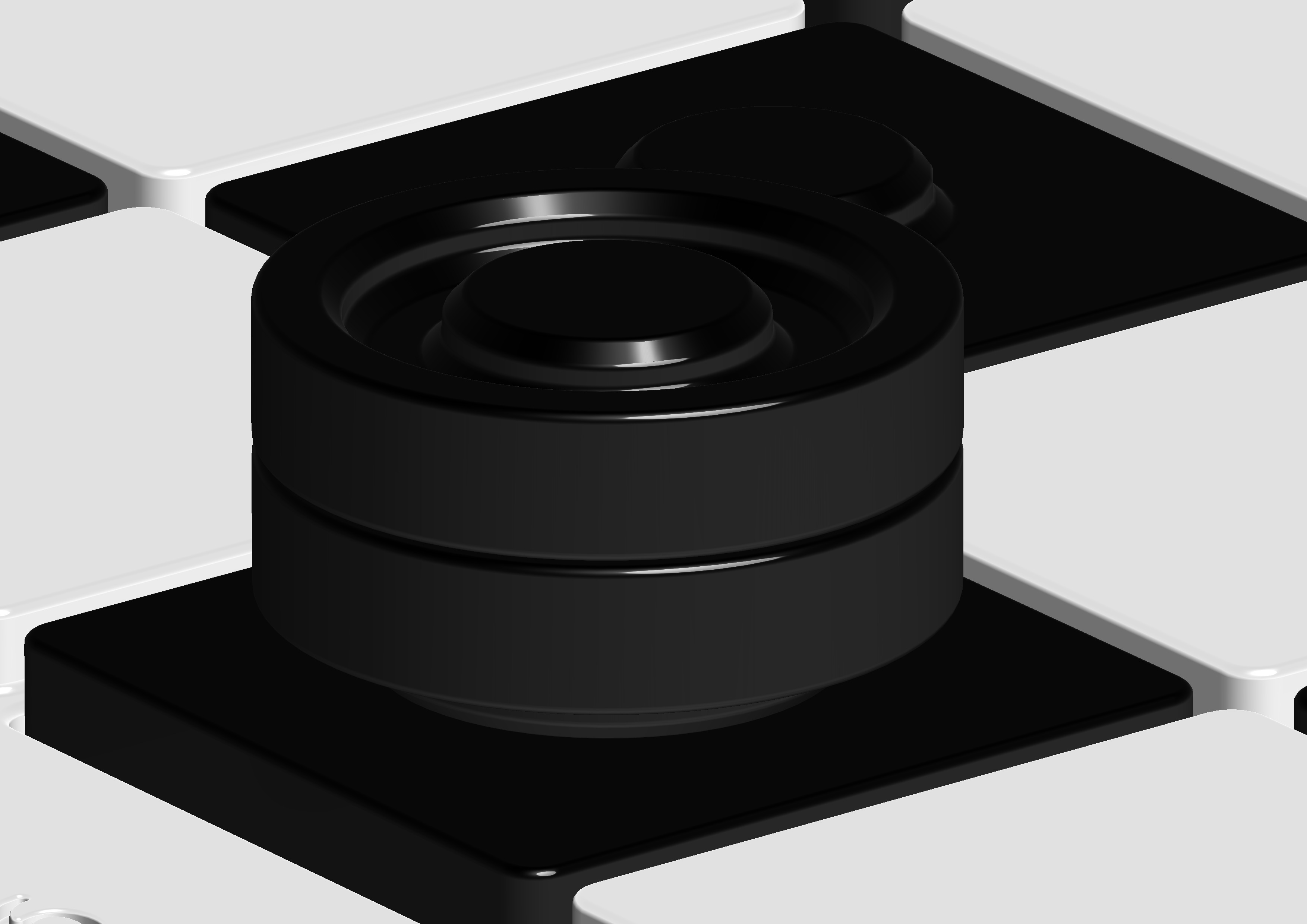 Printable Checkers Board Game Set 3D print model_1