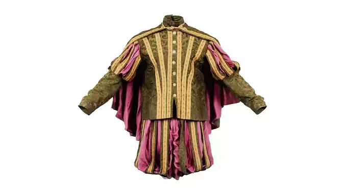 Triangle Decorated Historic Costume Cape