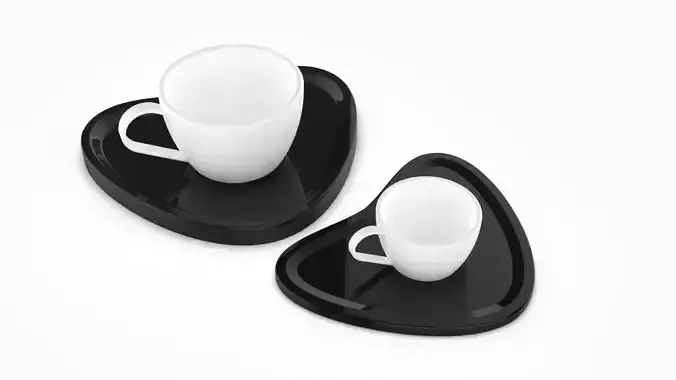 Heart-Shaped 3D Printable Saucers 3D print model