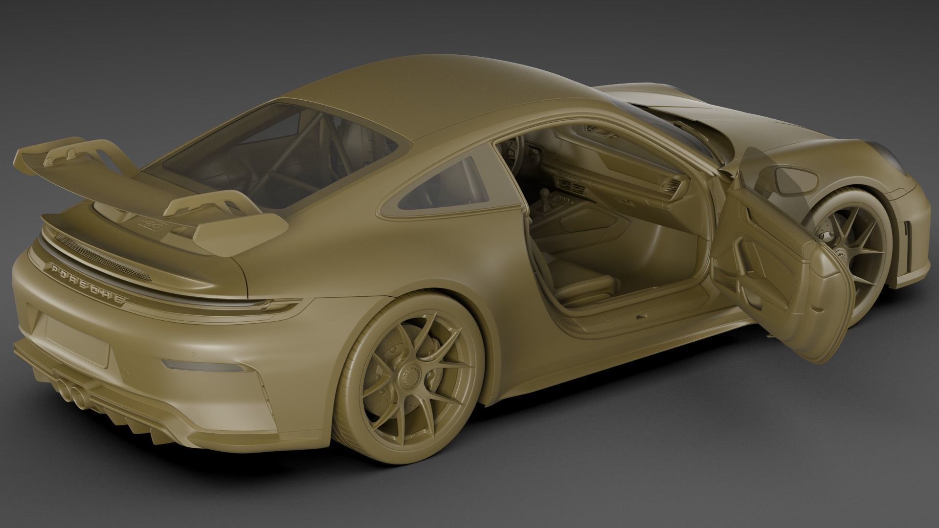 Porsche 911 GT3 Weissach 2025 3D model_34