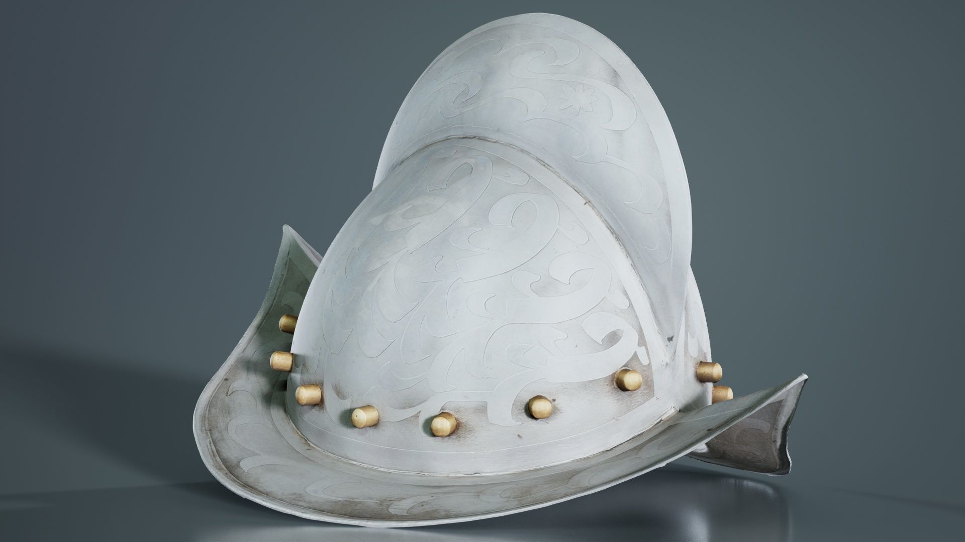 Conquistadors Helmet Low-poly 3D model_2