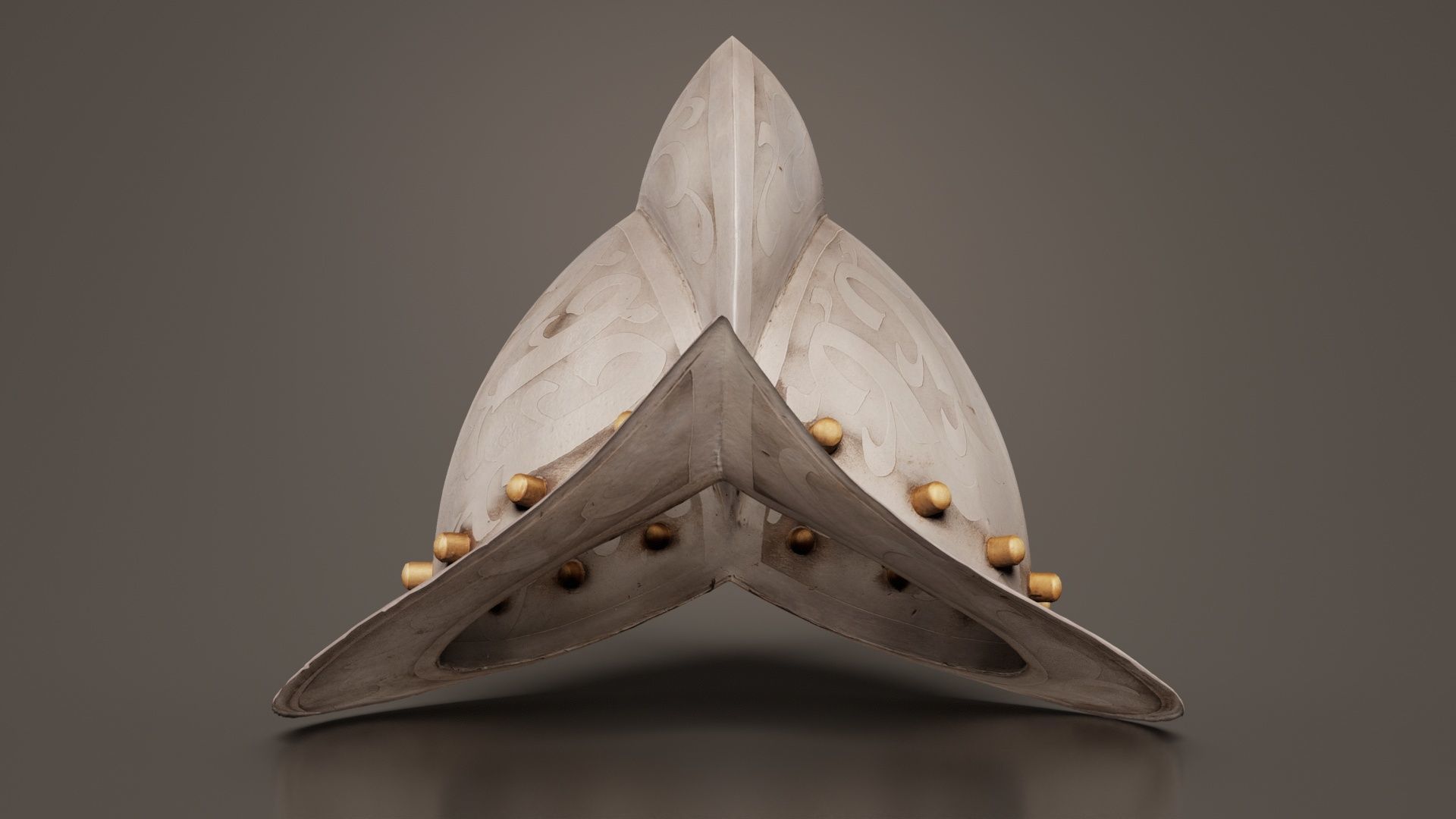 Conquistadors Helmet Low-poly 3D model_4