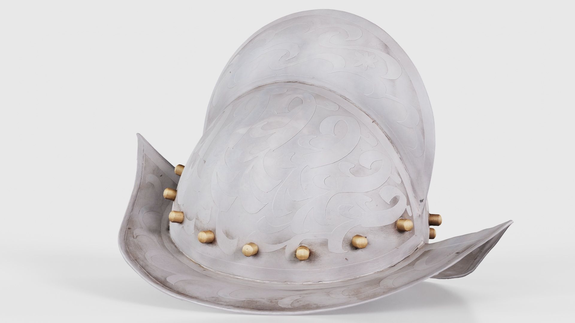 Conquistadors Helmet Low-poly 3D model_23