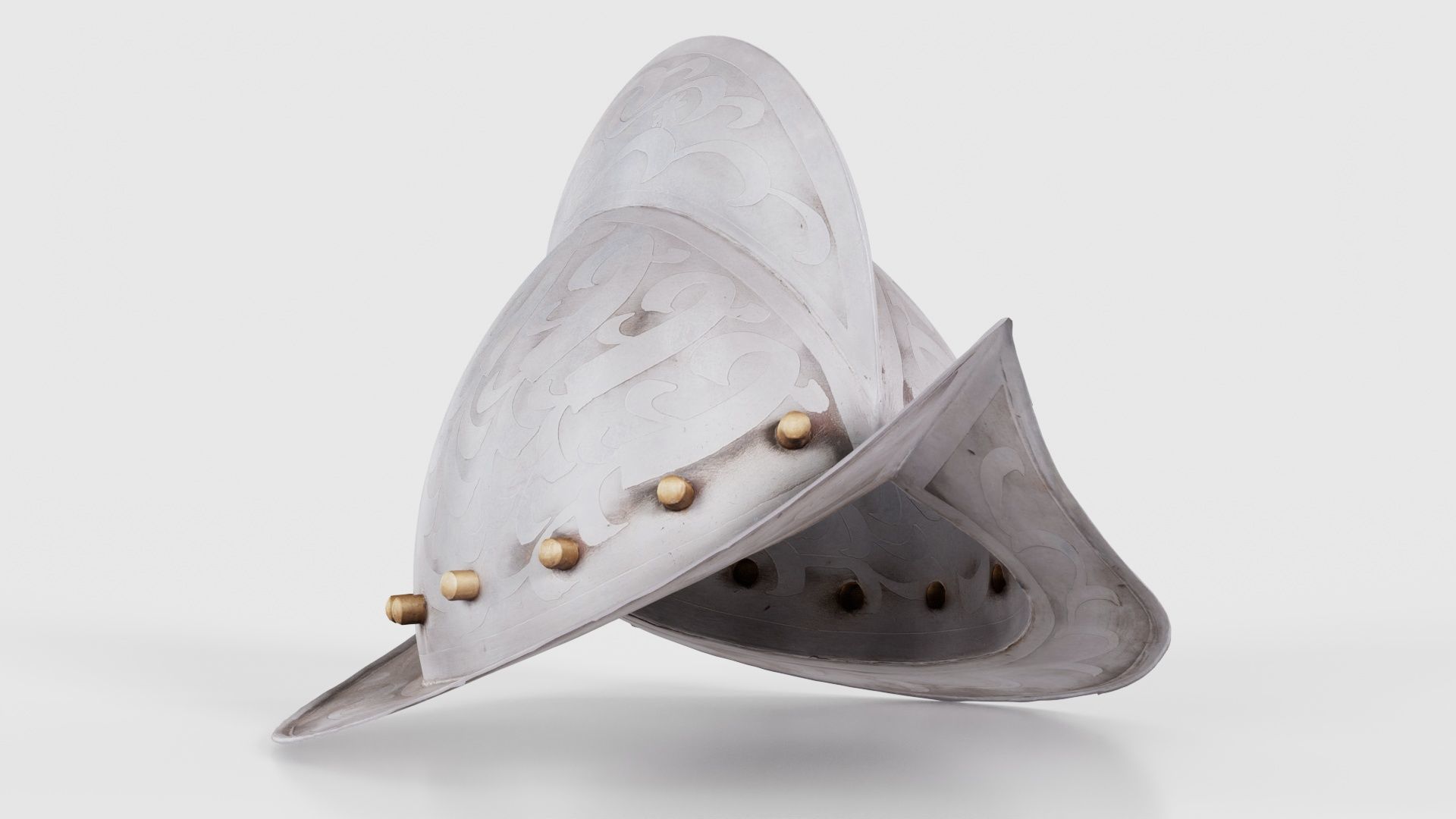 Conquistadors Helmet Low-poly 3D model_16