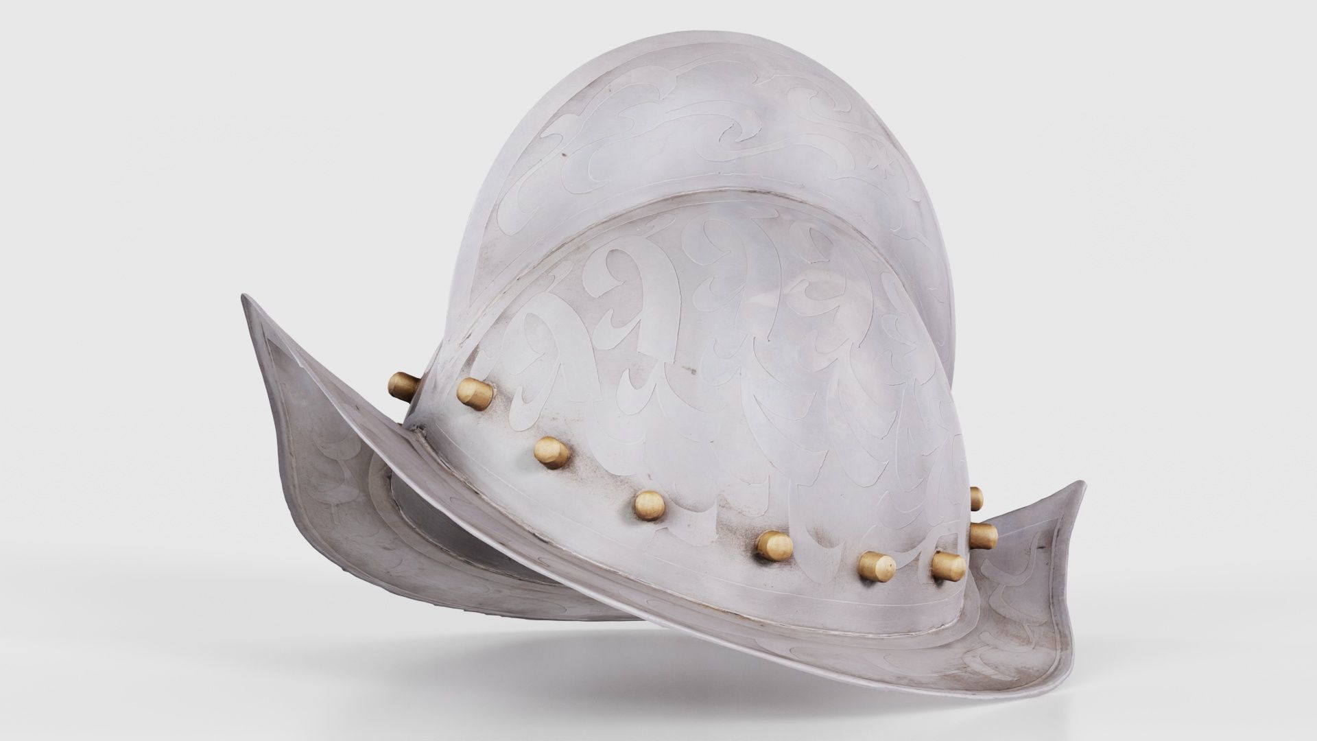 Conquistadors Helmet Low-poly 3D model_25