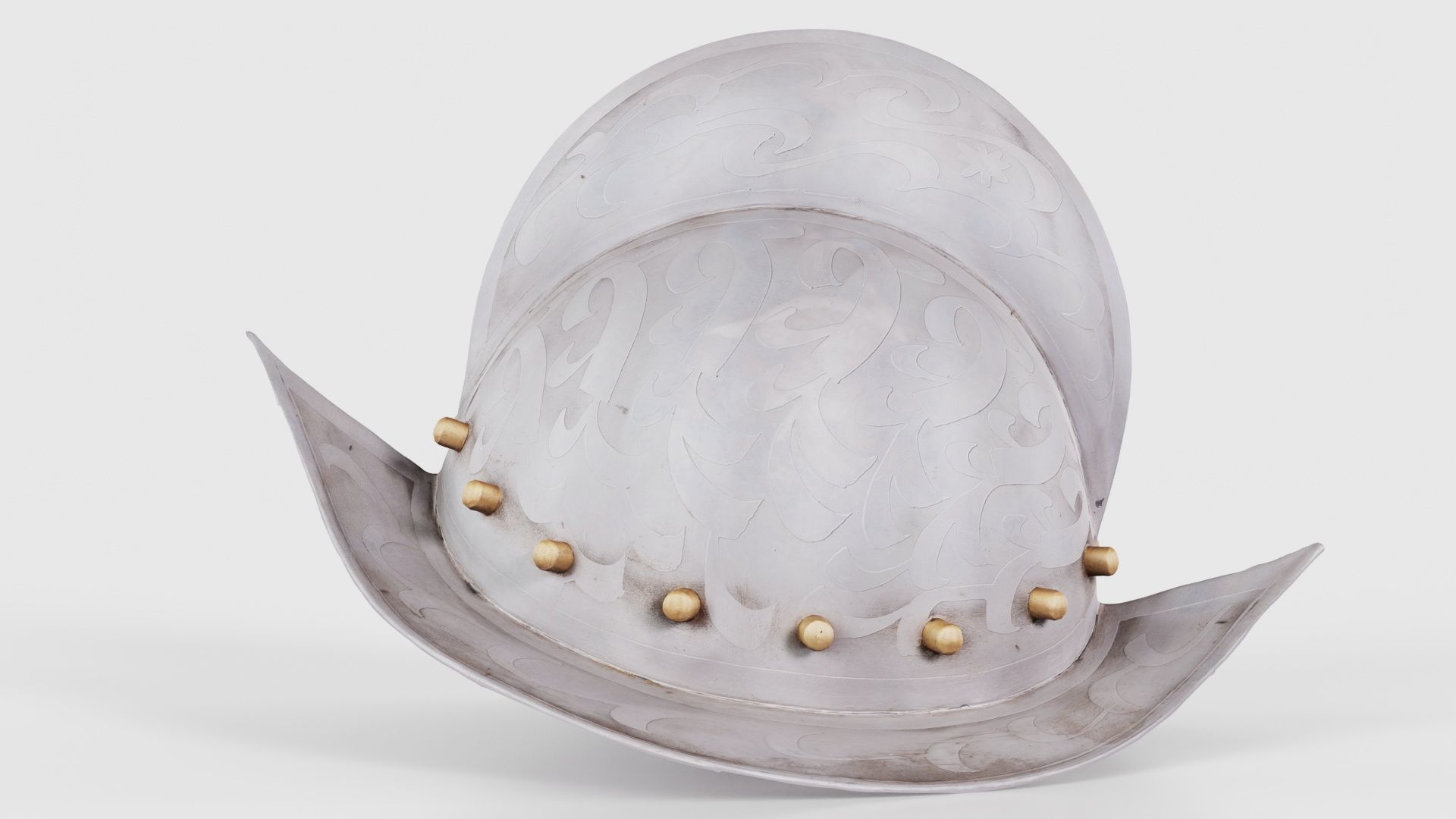 Conquistadors Helmet Low-poly 3D model_24