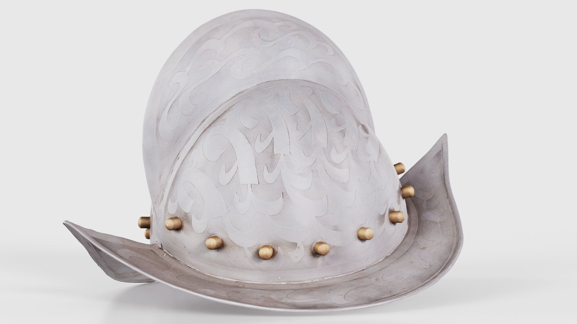 Conquistadors Helmet Low-poly 3D model_19