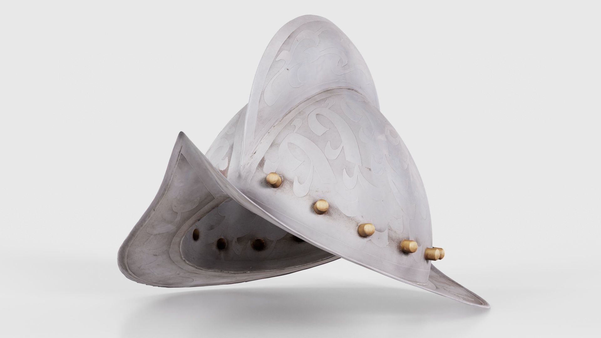 Conquistadors Helmet Low-poly 3D model_26