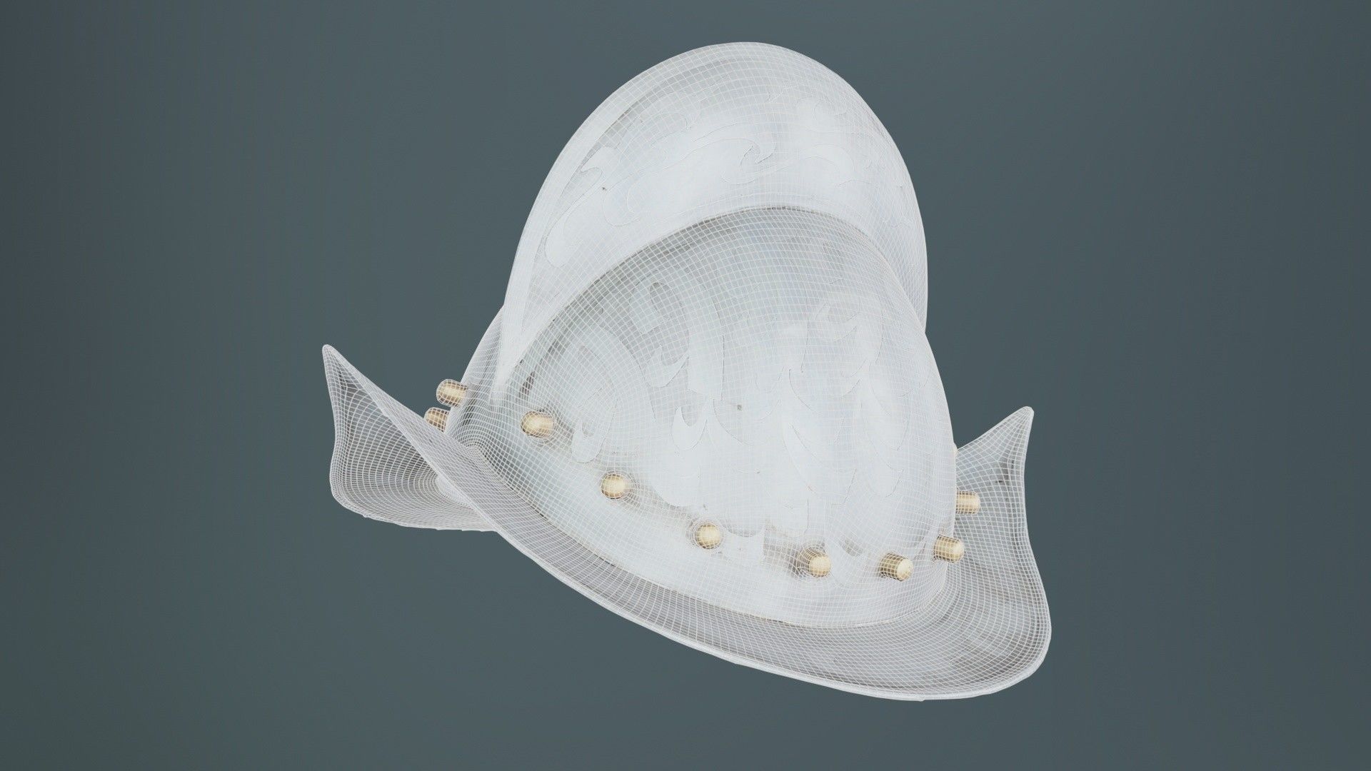 Conquistadors Helmet Low-poly 3D model_9