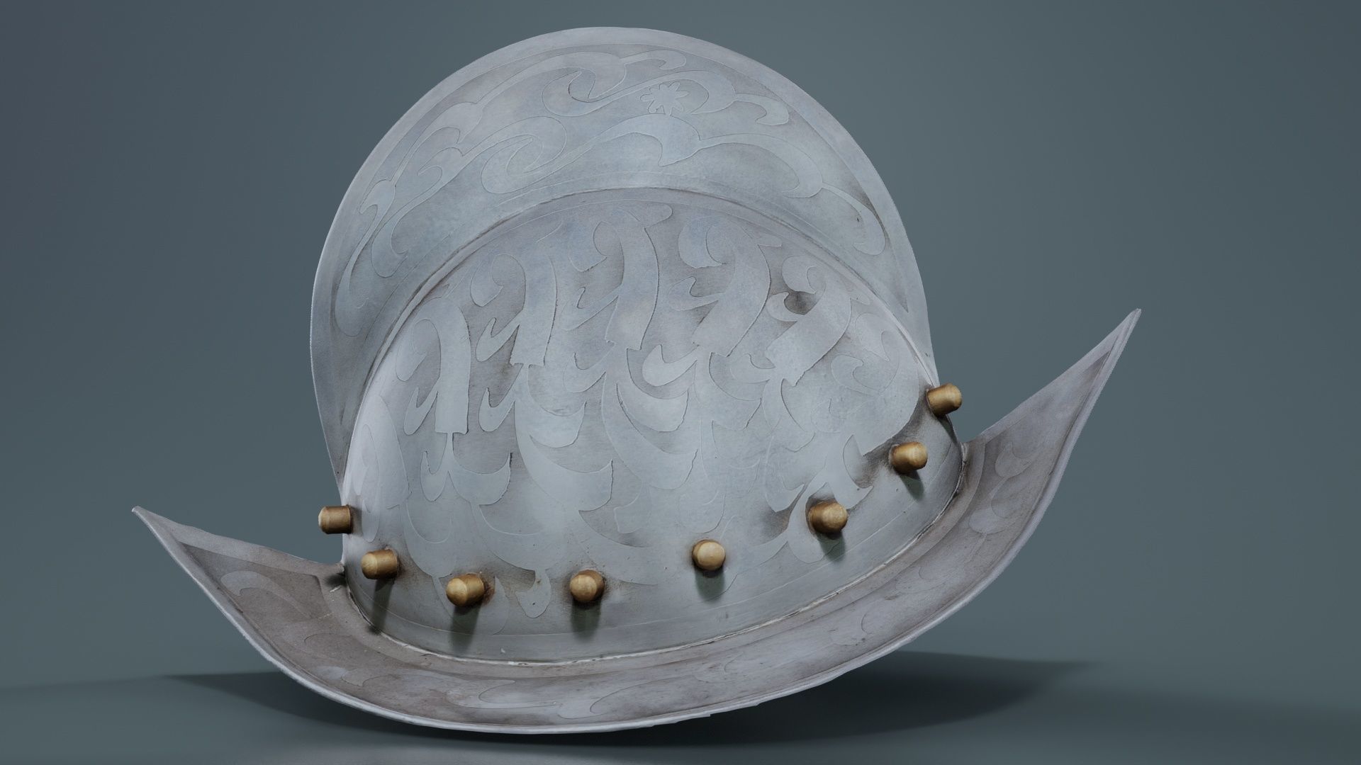 Conquistadors Helmet Low-poly 3D model_8