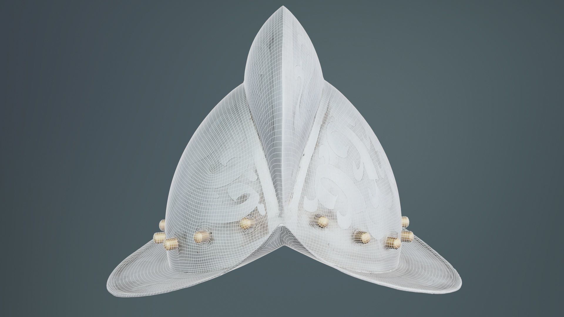 Conquistadors Helmet Low-poly 3D model_10