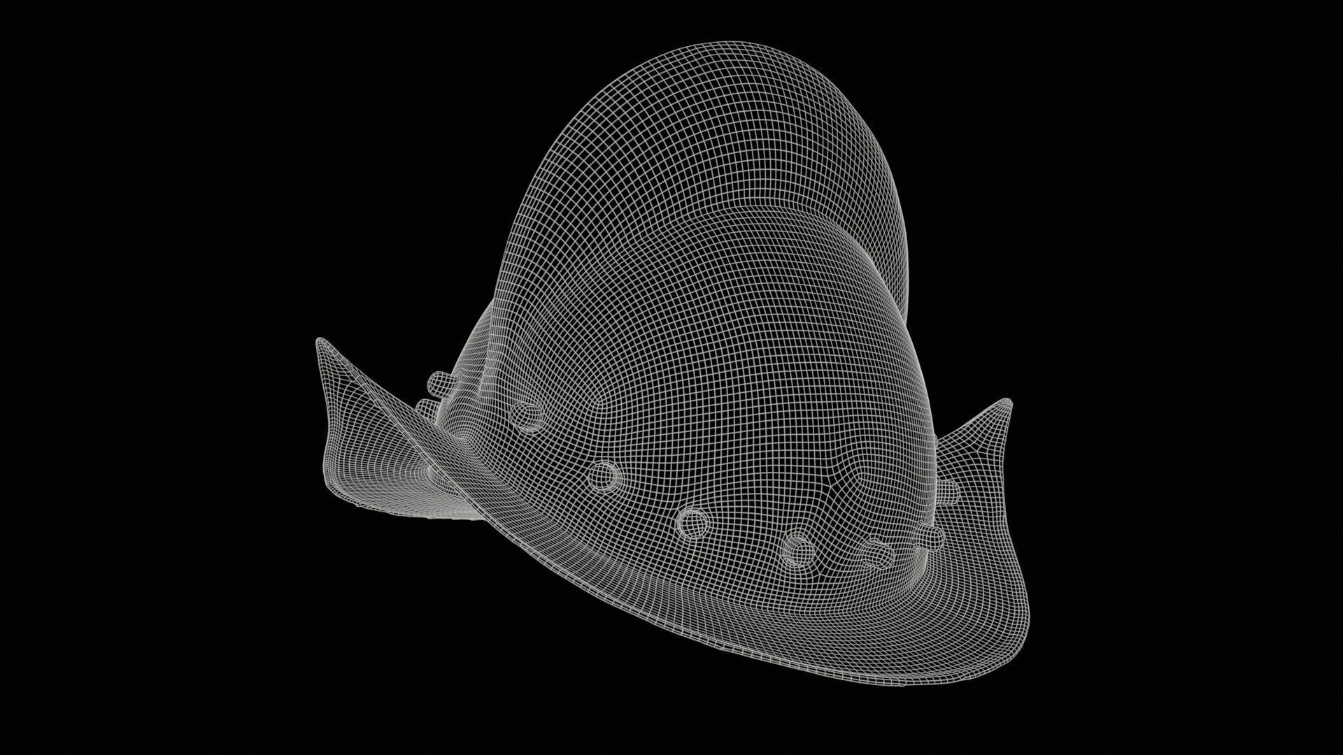 Conquistadors Helmet Low-poly 3D model_11