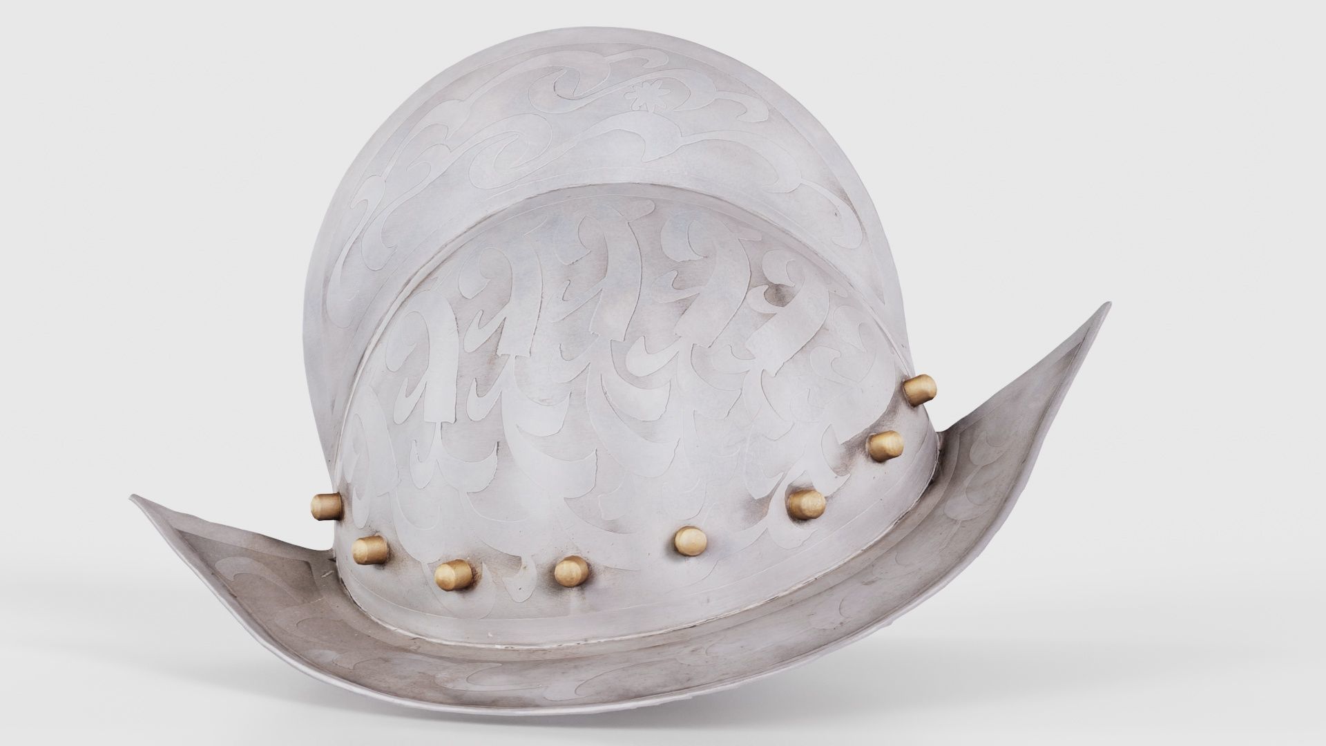 Conquistadors Helmet Low-poly 3D model_18