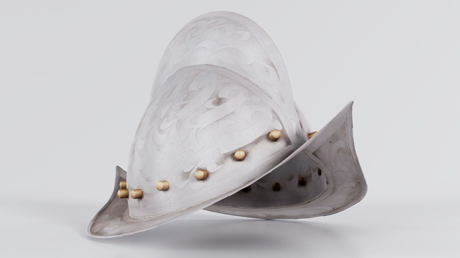 Conquistadors Helmet Low-poly 3D model_7