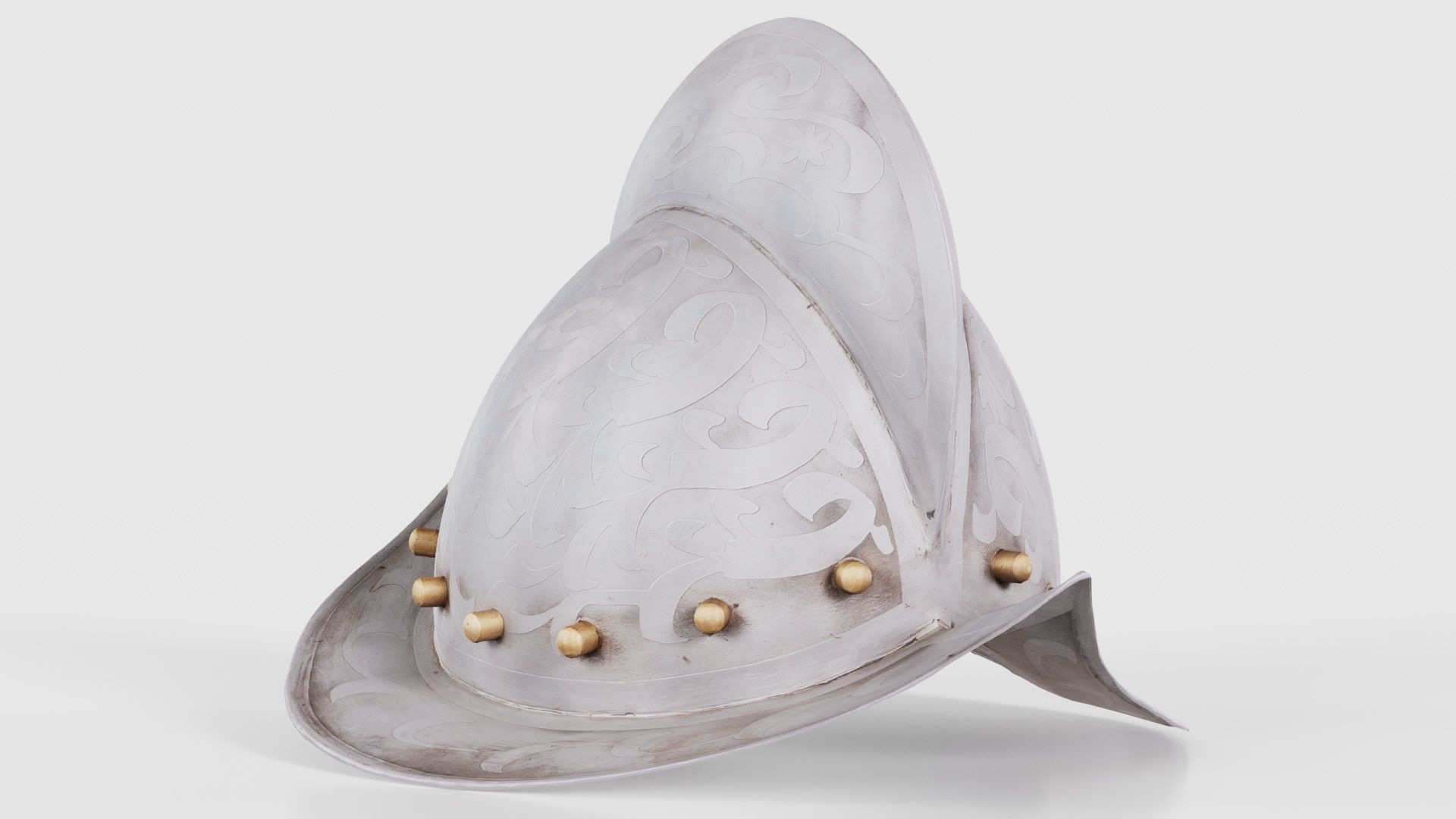 Conquistadors Helmet Low-poly 3D model_22