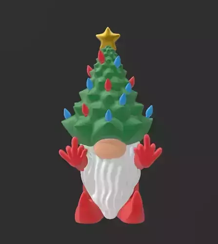 Rude Christmas Gnome 3D print model