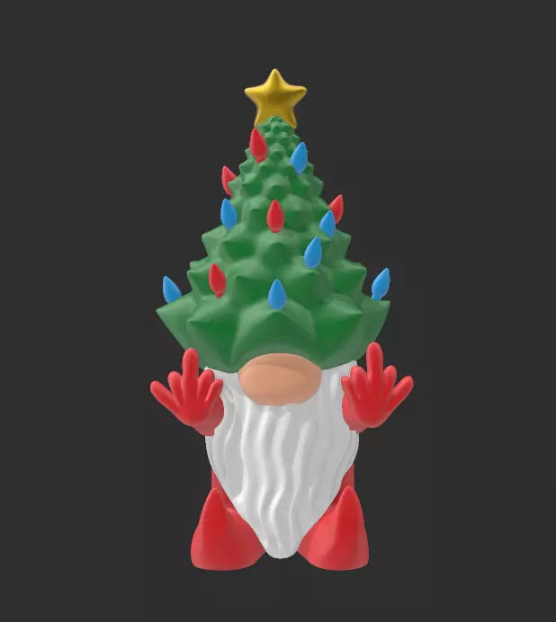 Rude Christmas Gnome 3D print model_0
