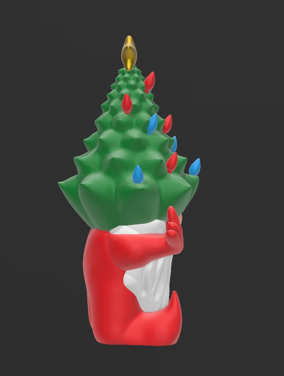 Rude Christmas Gnome 3D print model_3