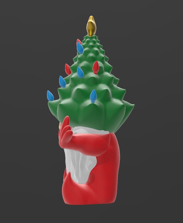 Rude Christmas Gnome 3D print model_1