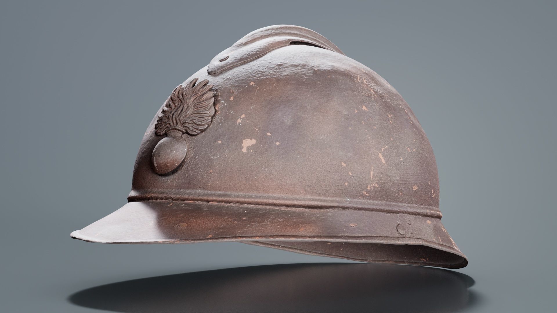 Firefighter Hat Low-poly 3D model_3