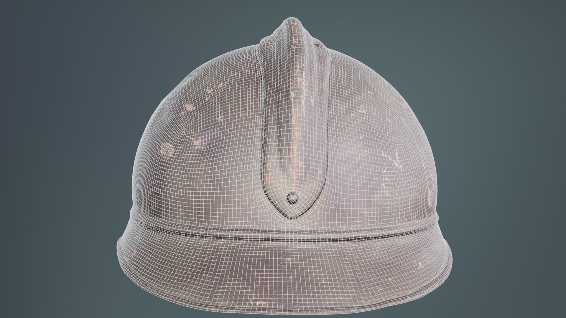 Firefighter Hat Low-poly 3D model_10