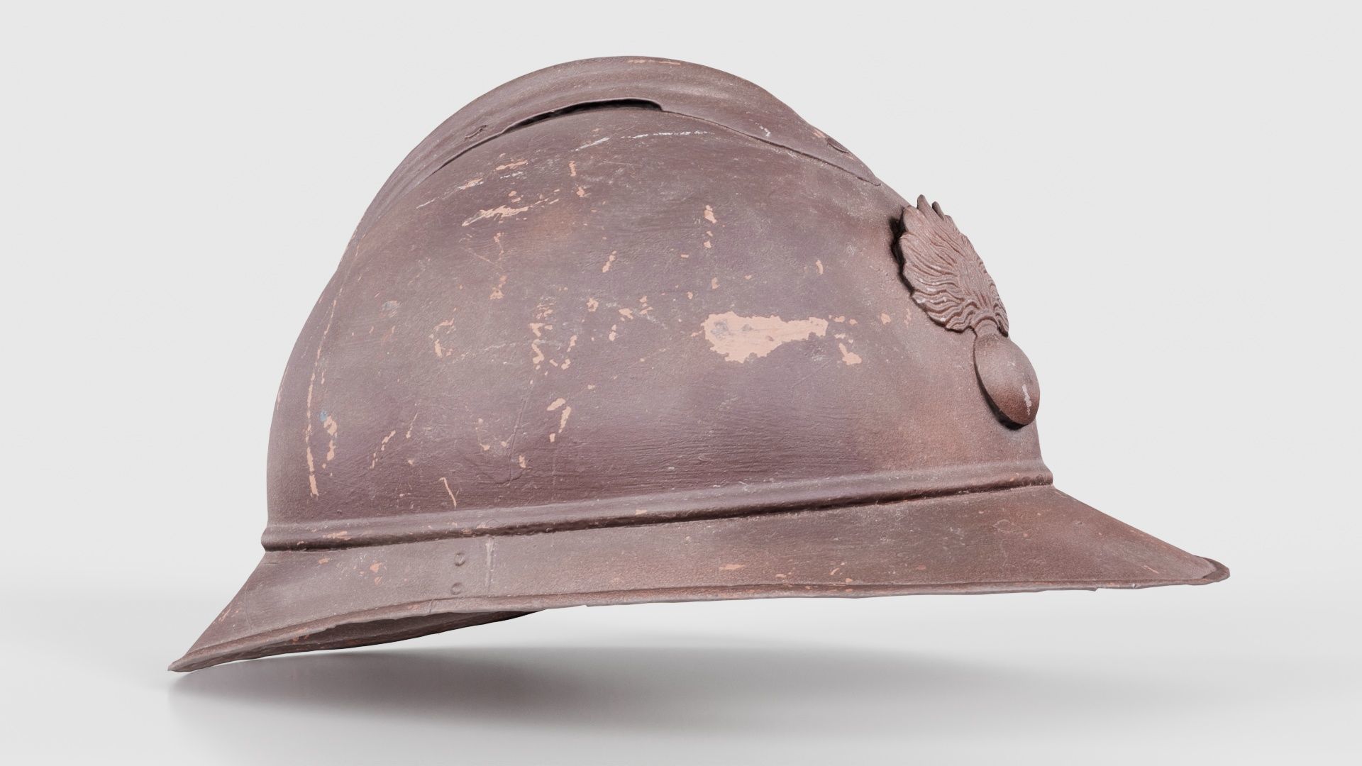 Firefighter Hat Low-poly 3D model_17