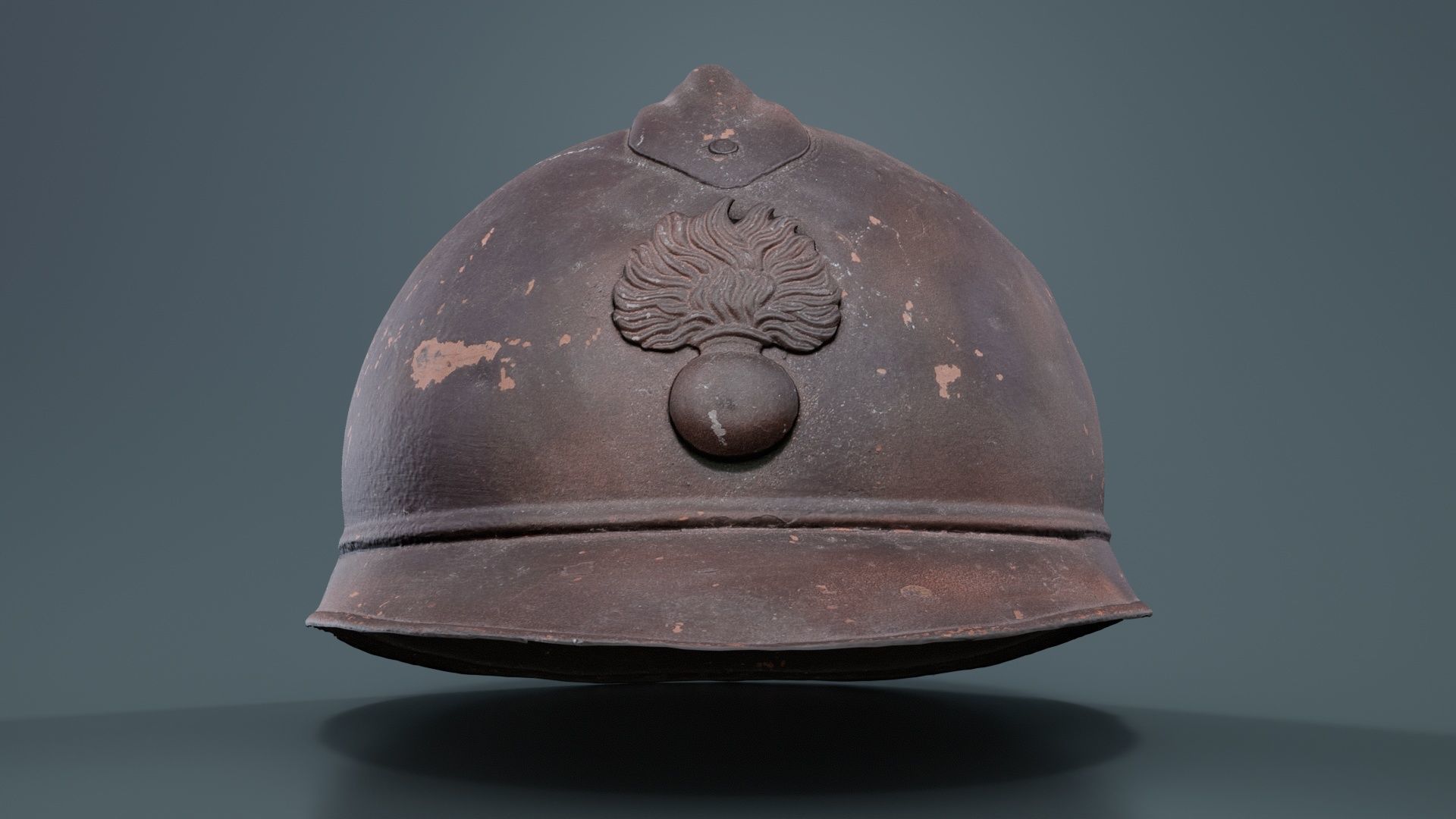 Firefighter Hat Low-poly 3D model_7