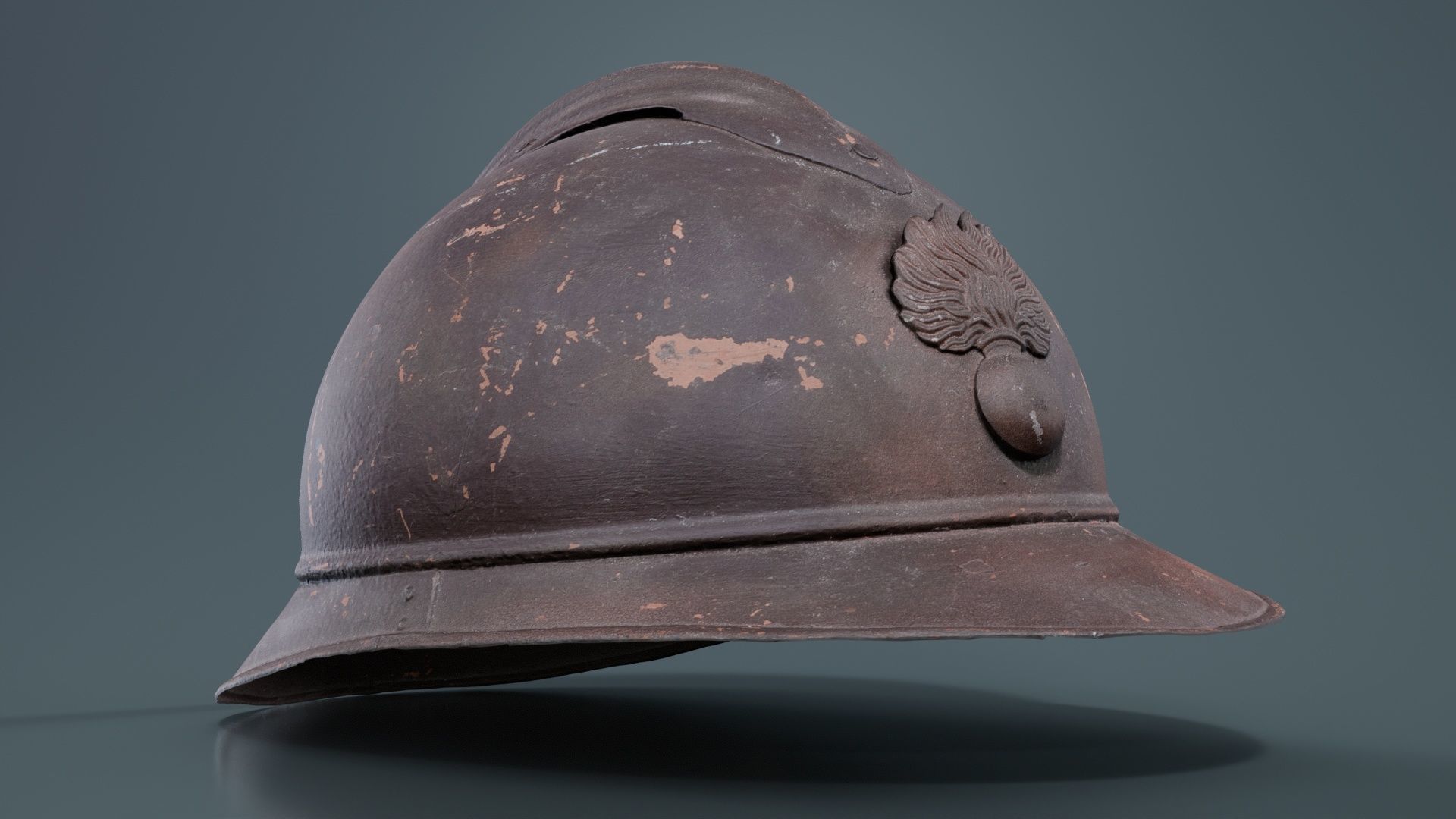 Firefighter Hat Low-poly 3D model_8