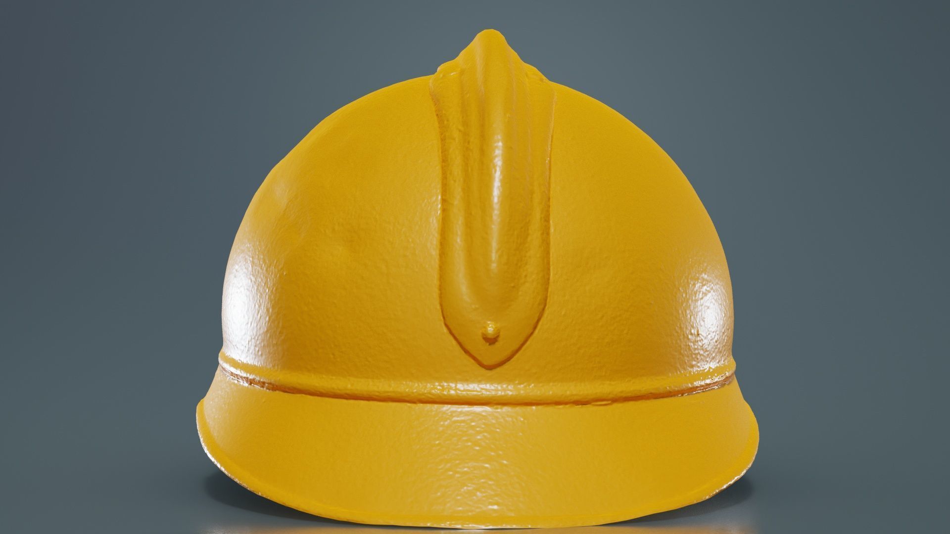 Firefighter Hat Low-poly 3D model_13