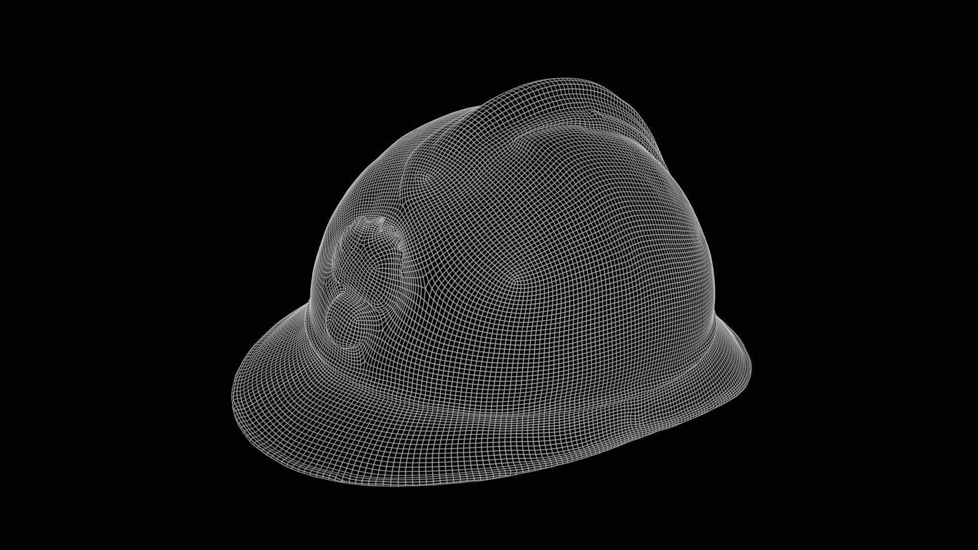 Firefighter Hat Low-poly 3D model_11