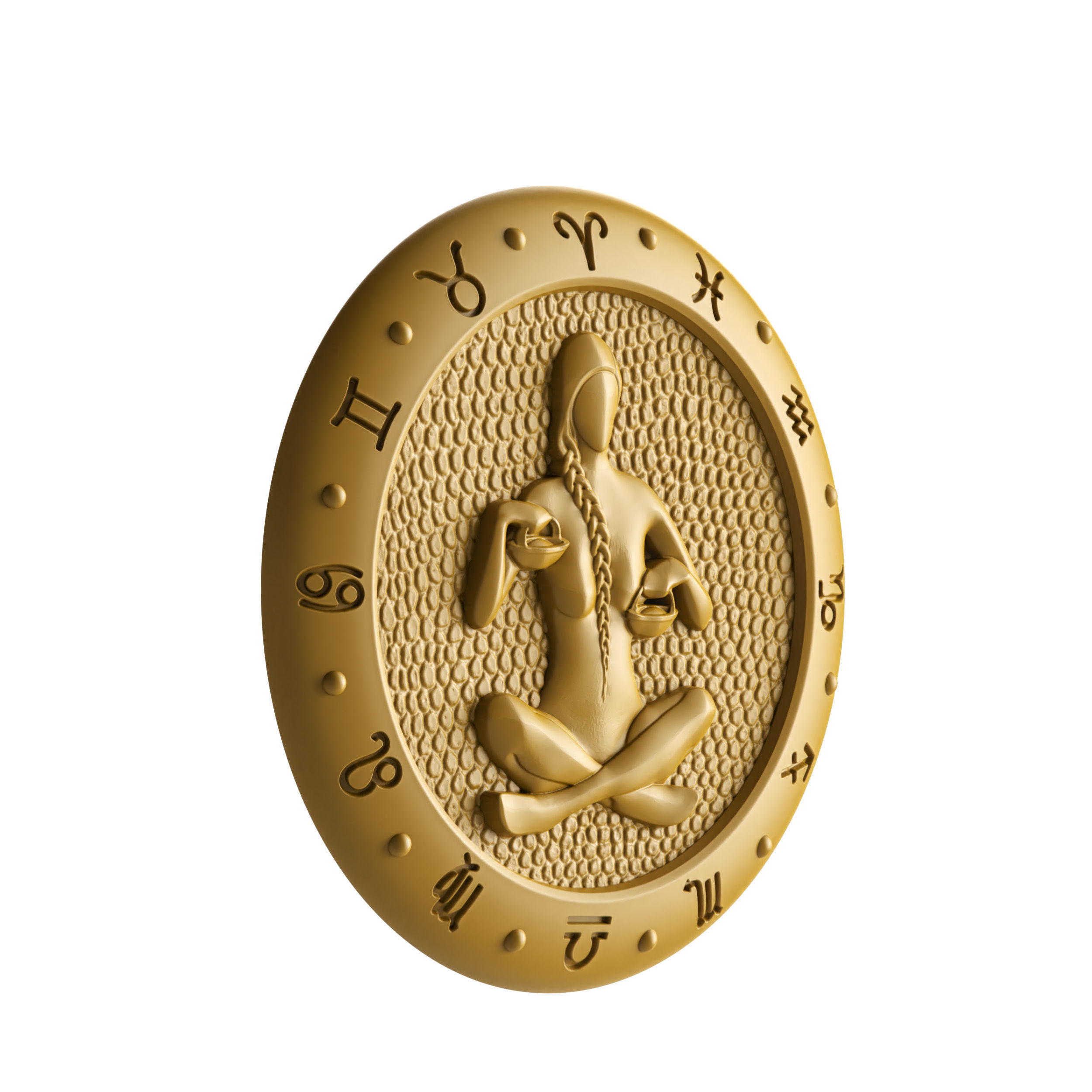 Libra Zodiac Pendant 3D print model_9