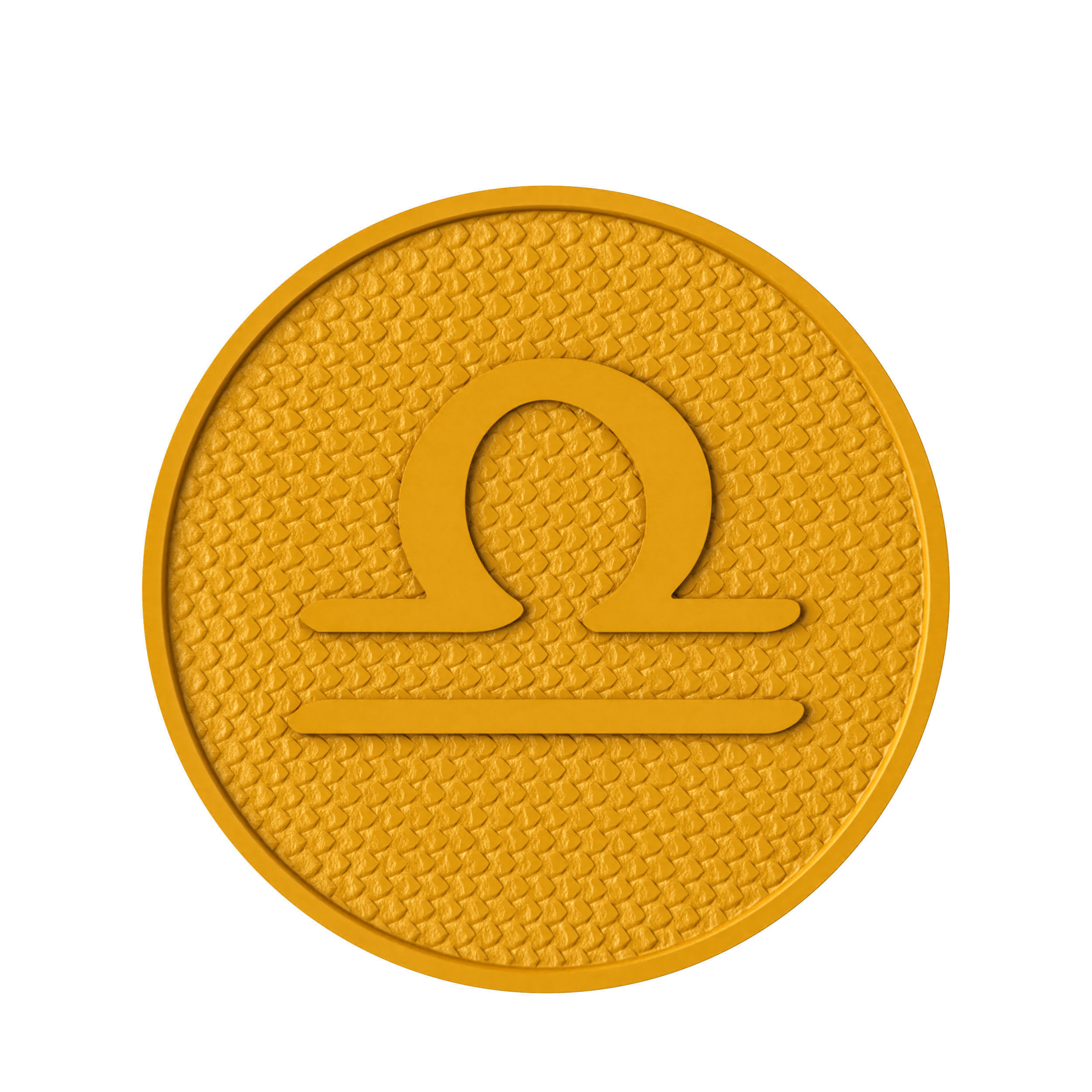 Libra Zodiac Pendant 3D print model_12